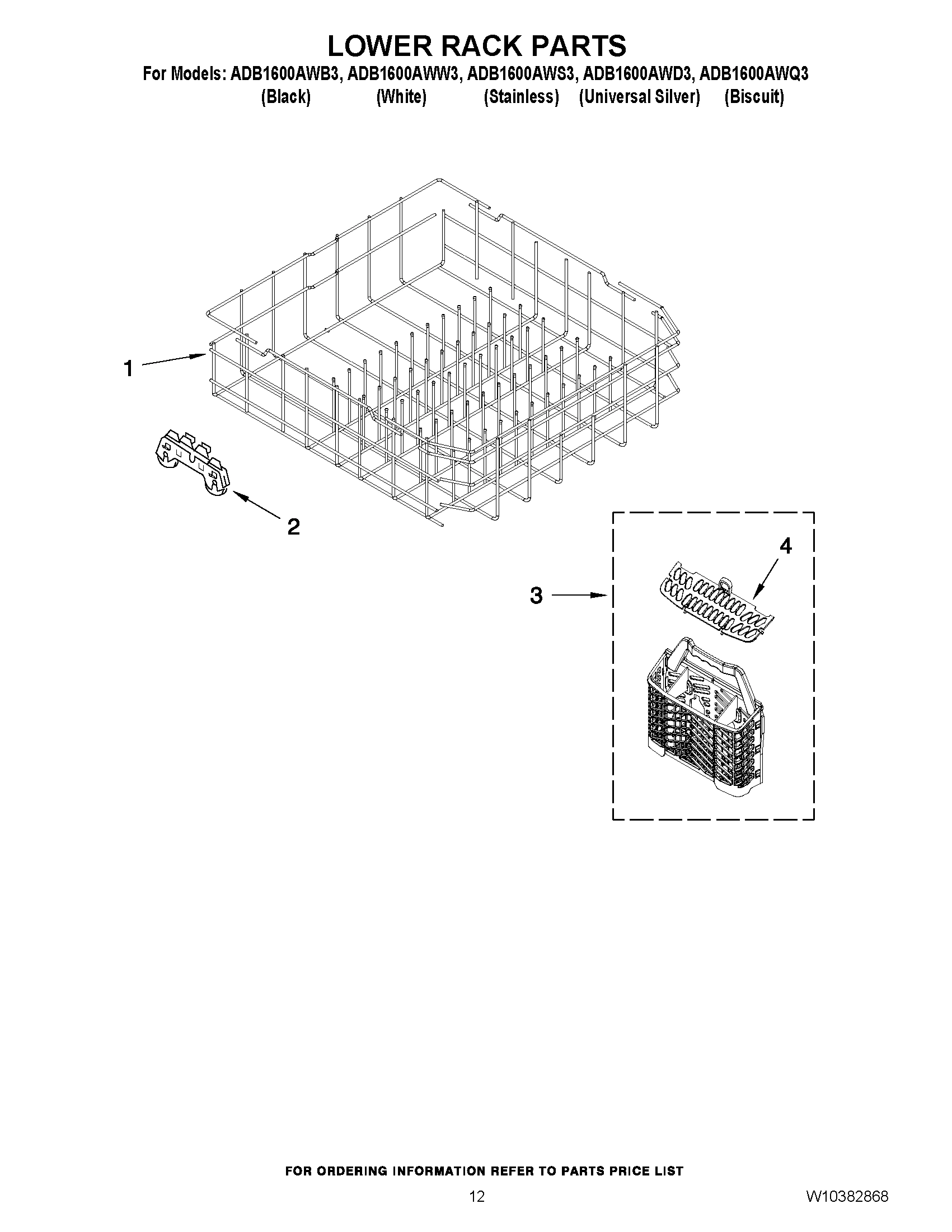 10 - LOWER RACK PARTS