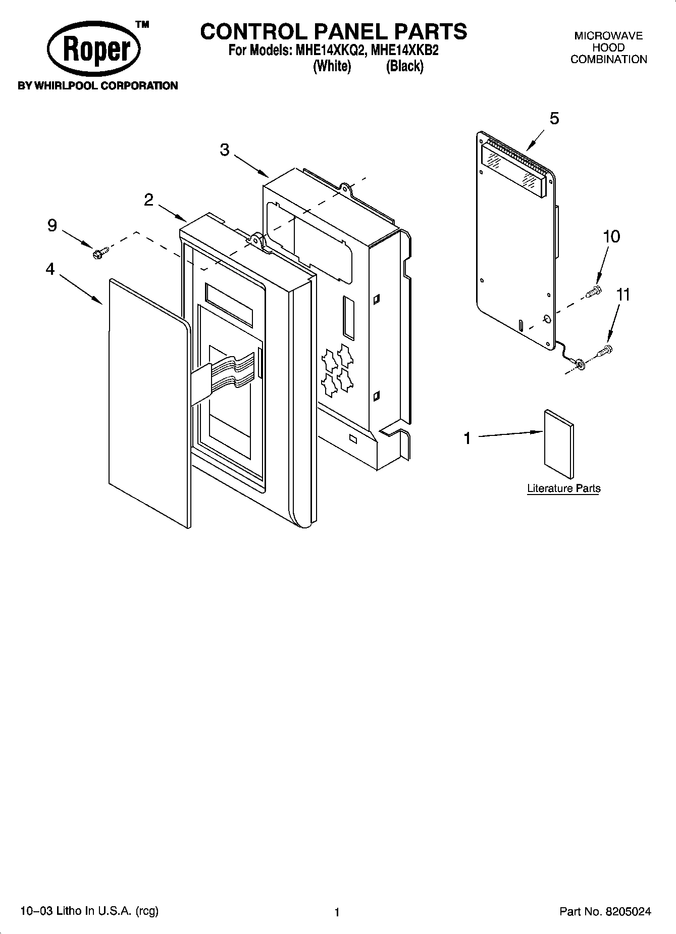 01 - CONTROL PANEL PARTS