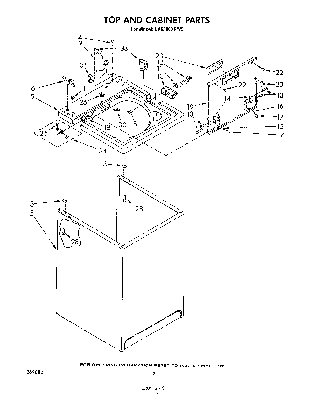 02 - TOP AND CABINET , NOT ILLUSTRATED AND OPTIONAL