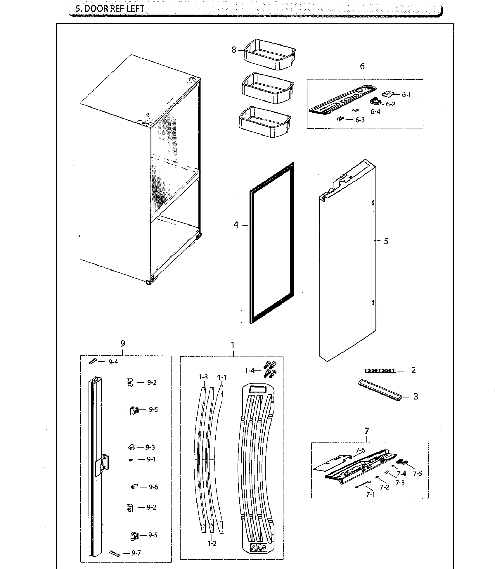 FRIDGE DOOR LT