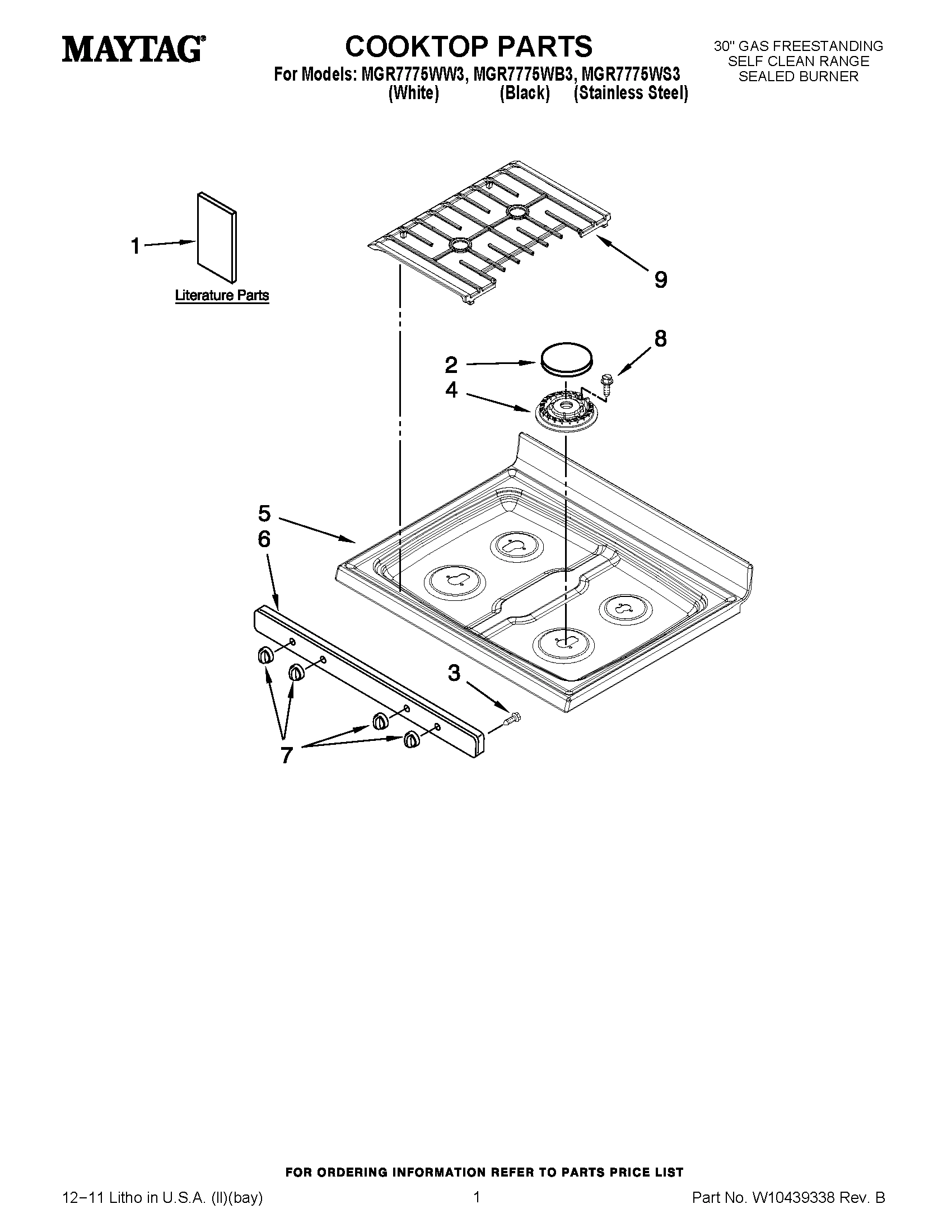 01 - COOKTOP PARTS