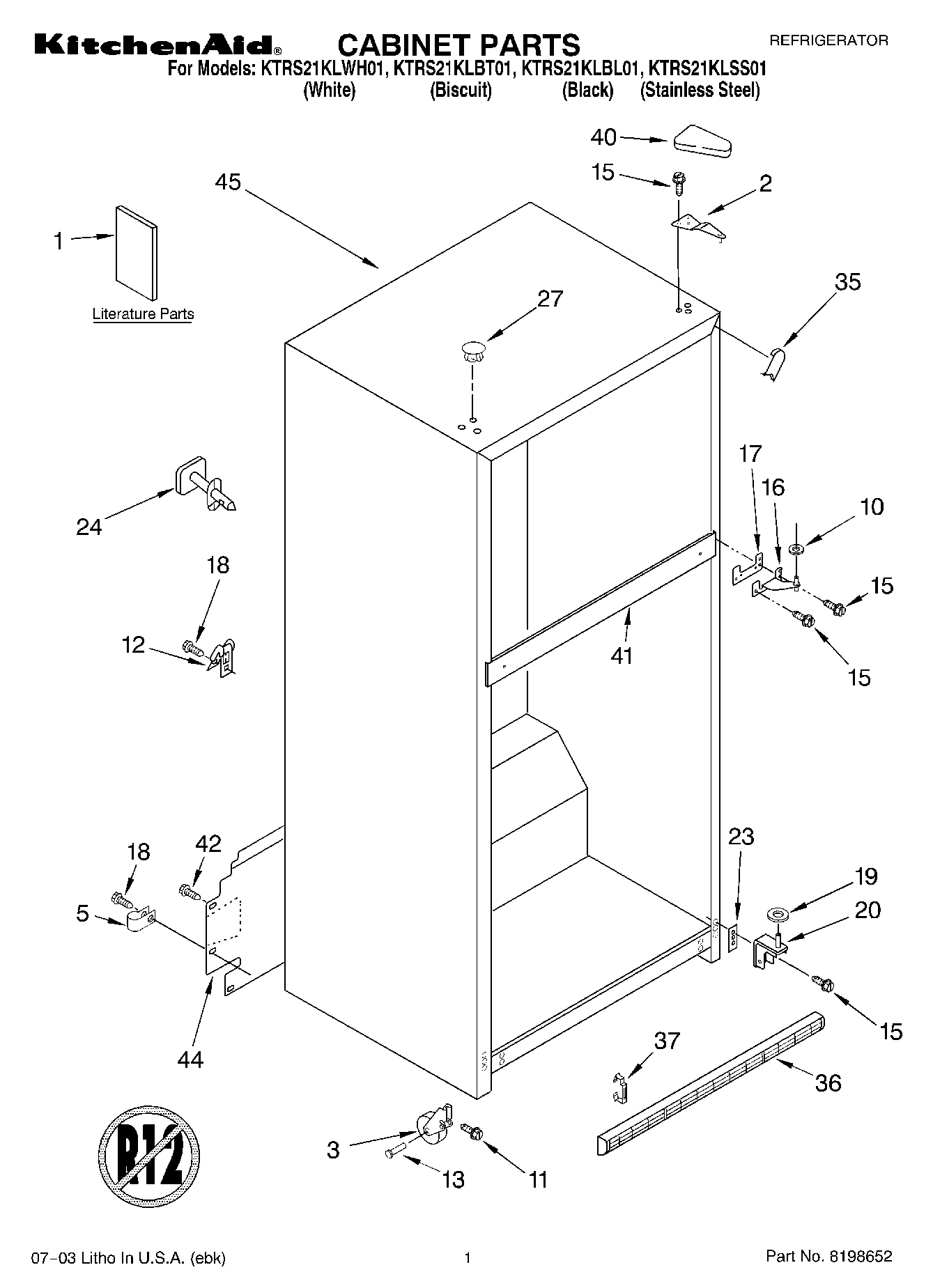 01 - CABINET PARTS