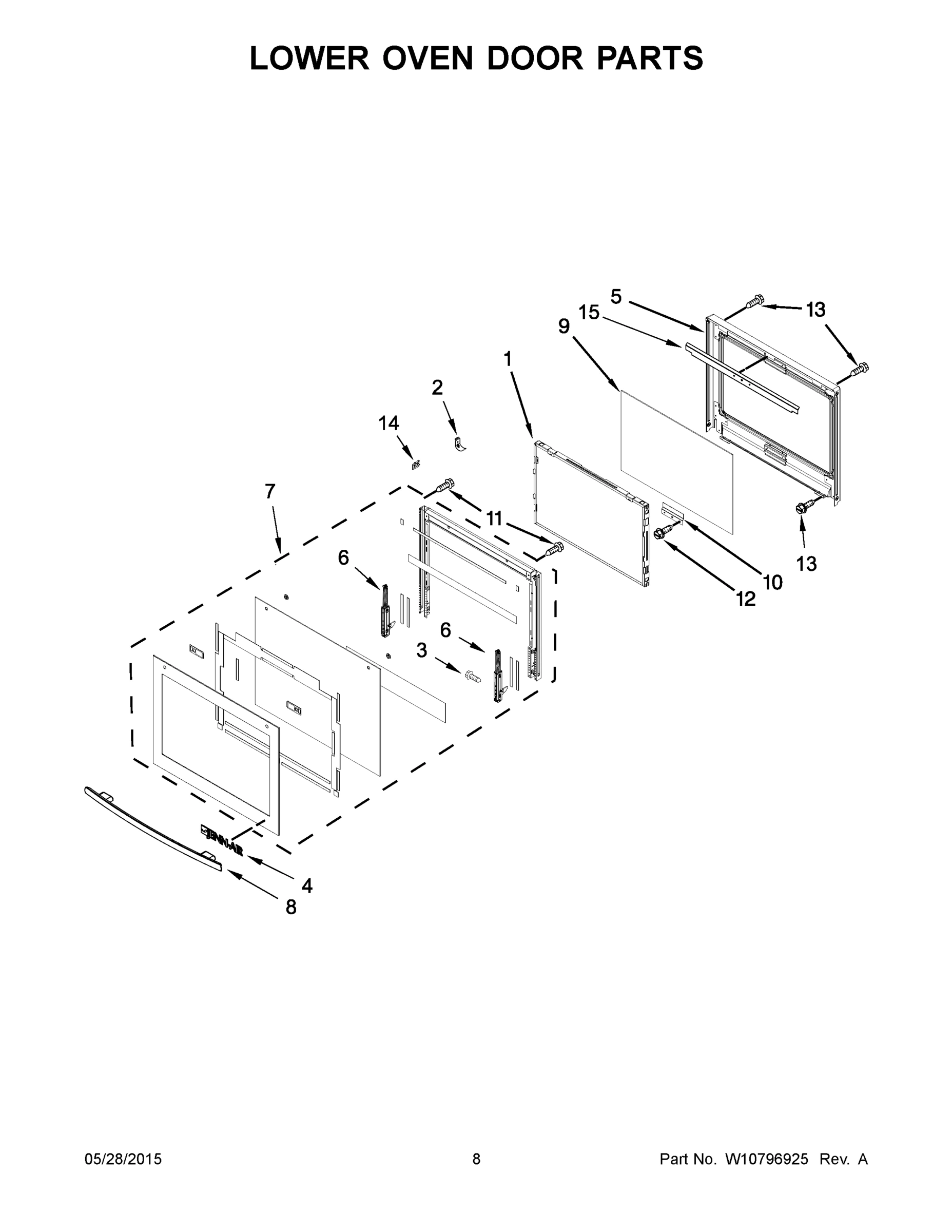 05 - LOWER OVEN DOOR PARTS