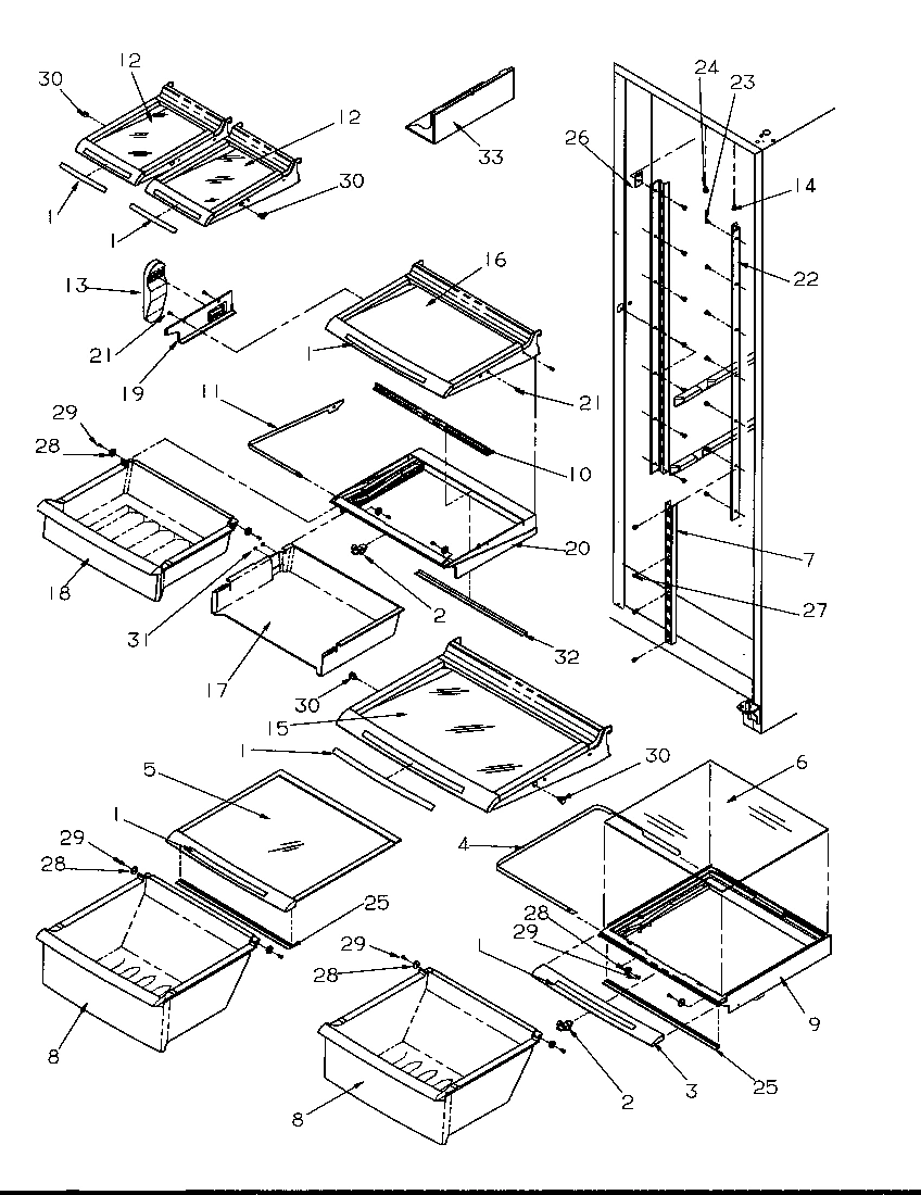 13 - REF SHELVING AND DRAWERS