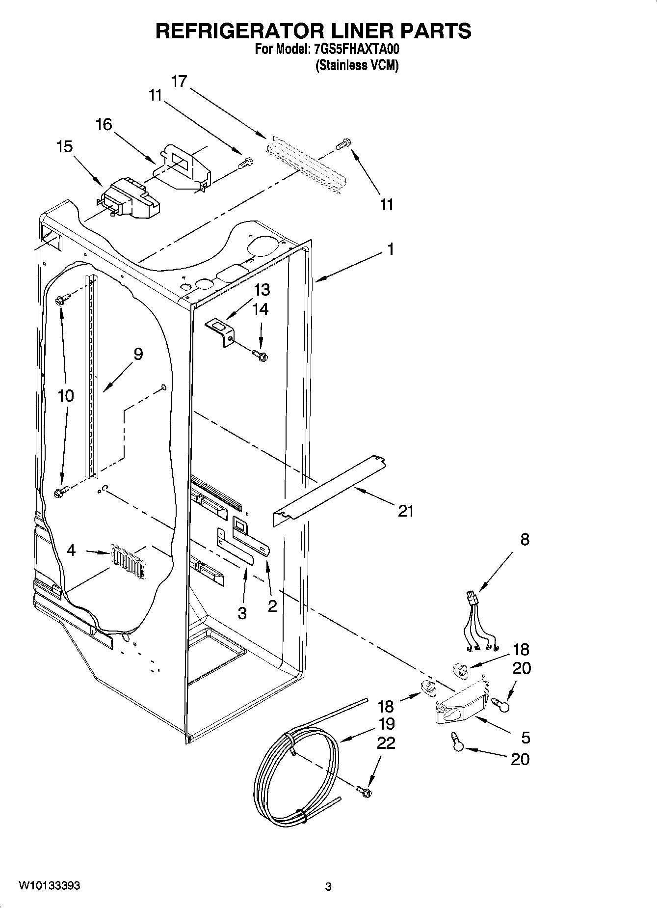02 - REFRIGERATOR LINER PARTS