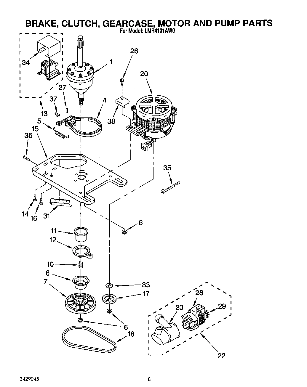 06 - BRAKE, CLUTCH, GEARCASE, MOTOR AND PUMP