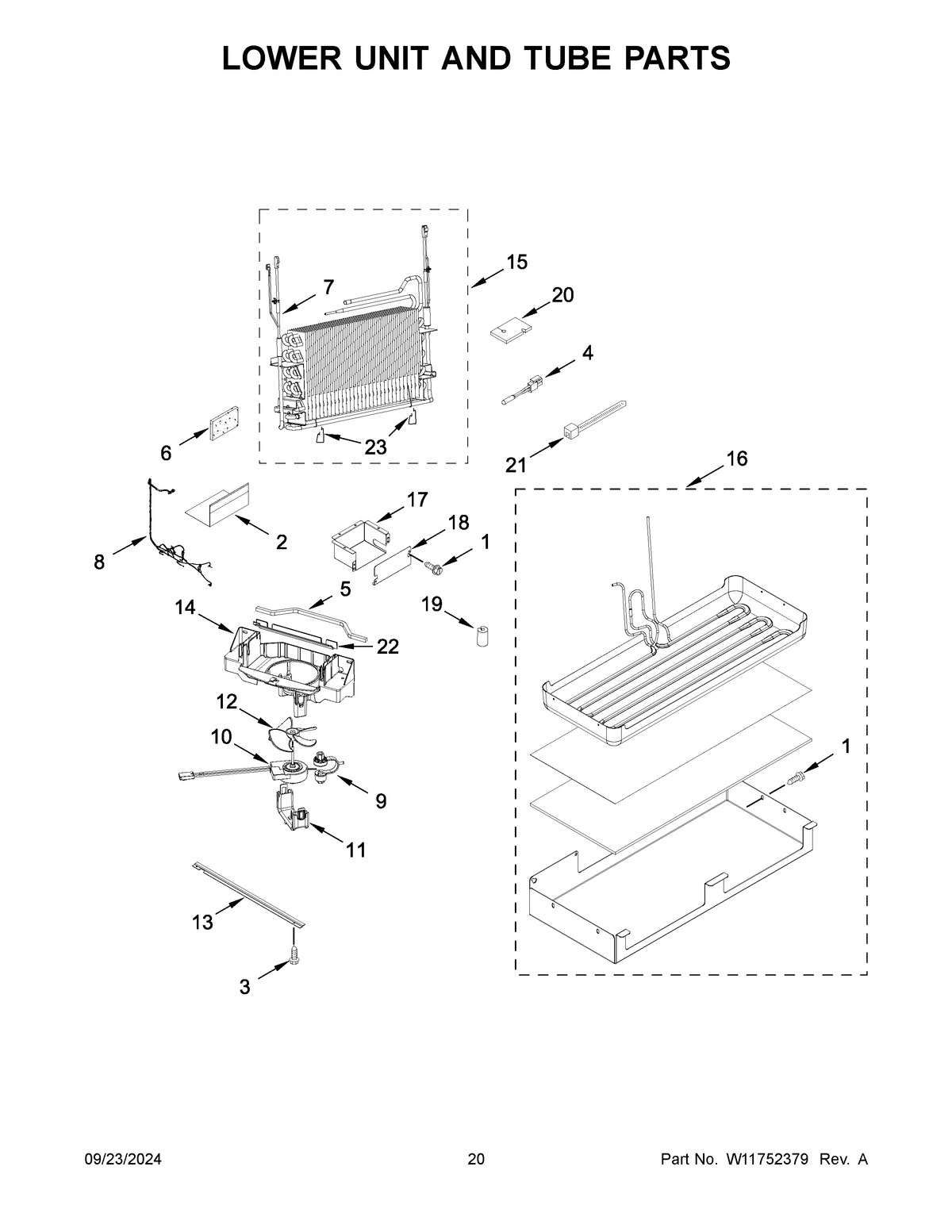 11 - LOWER UNIT AND TUBE PARTS