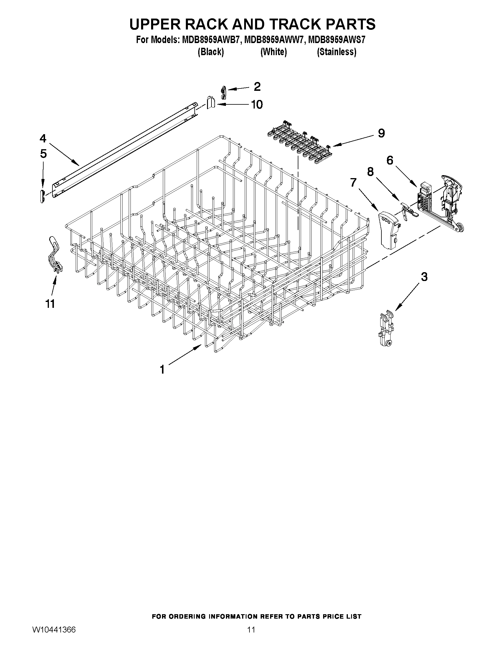 09 - UPPER RACK AND TRACK PARTS