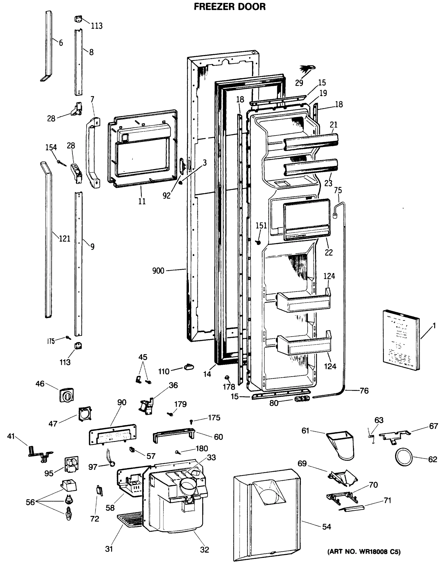 FREEZER DOOR