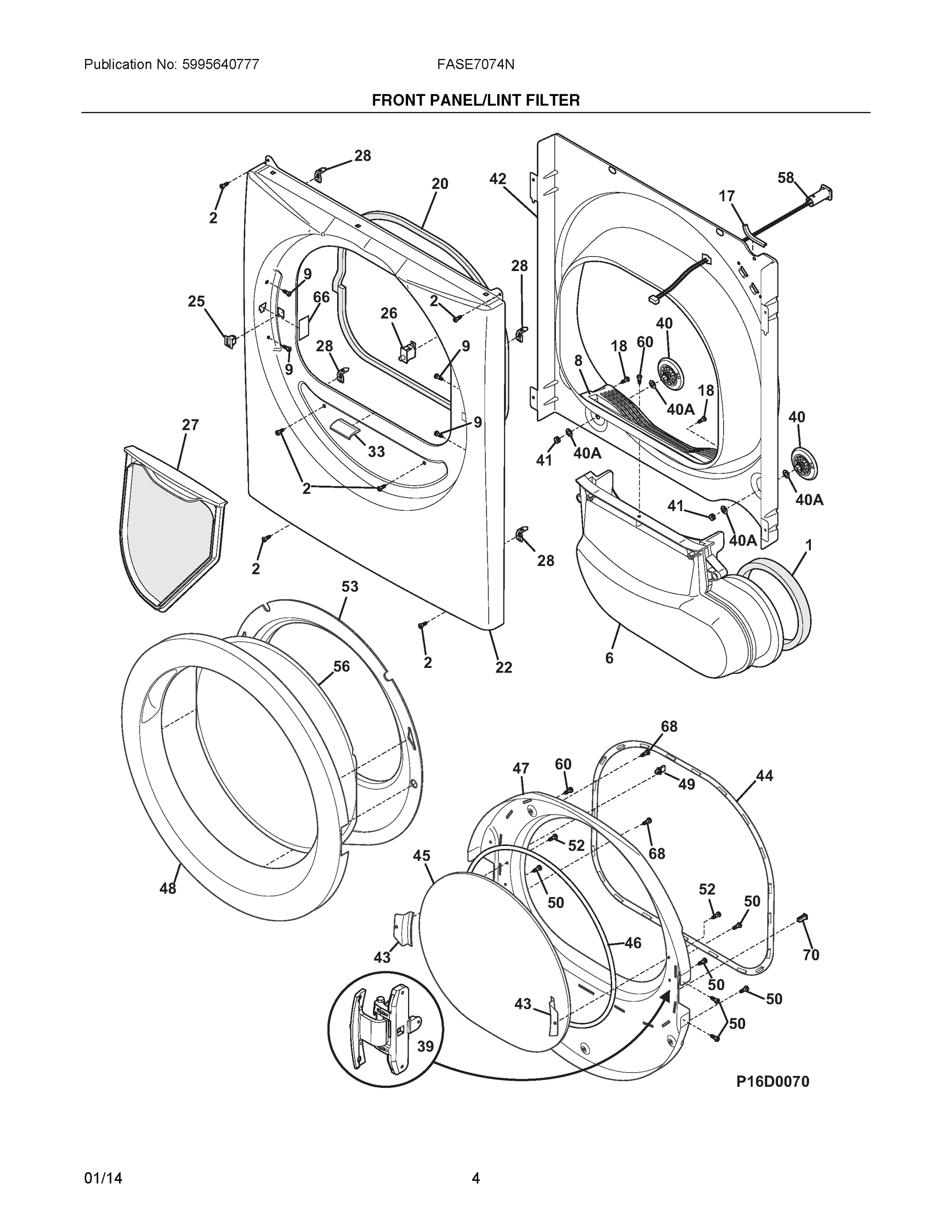 03 - FRONT PANEL/LINT FILTER
