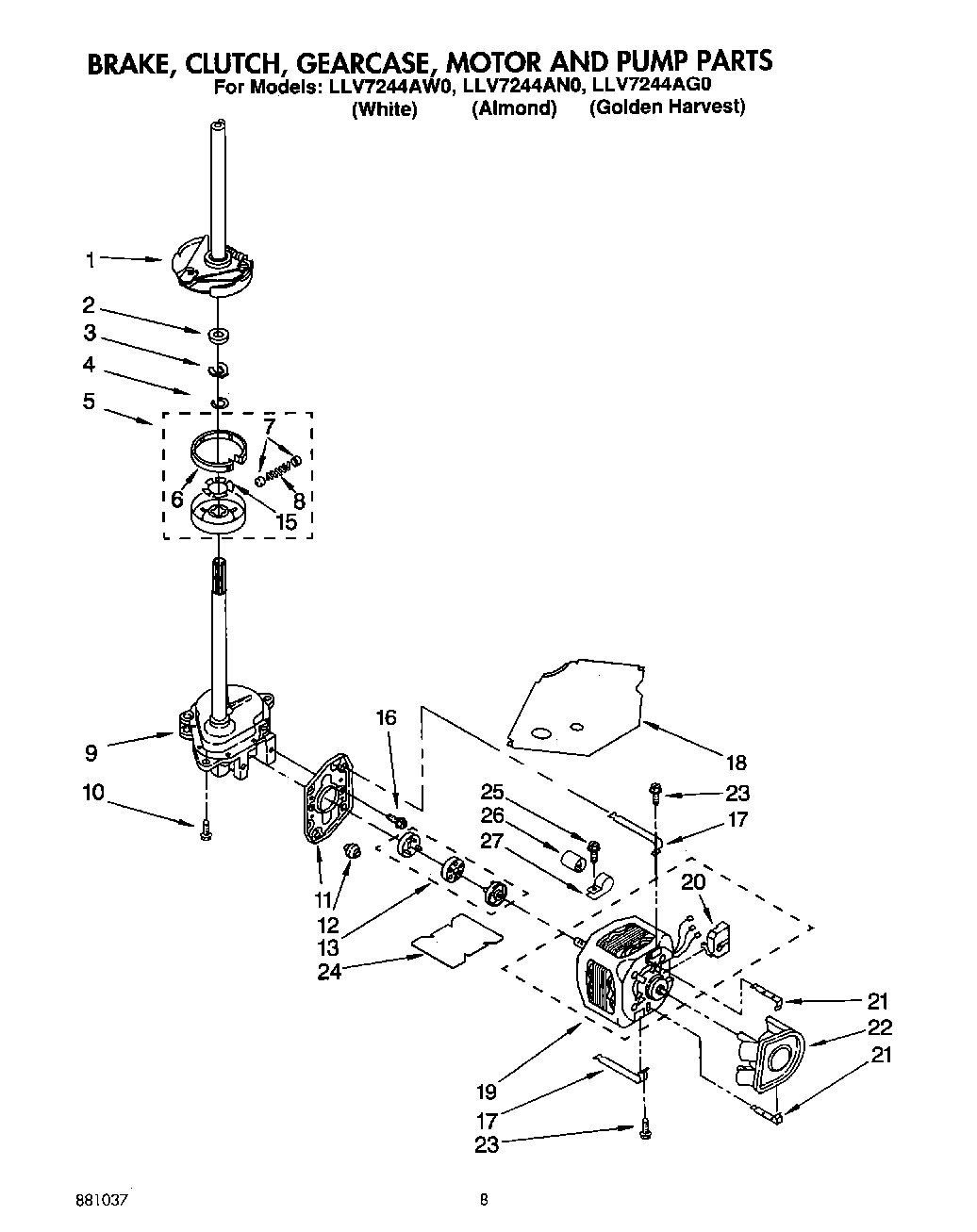 06 - BRAKE, CLUTCH, GEARCASE, MOTOR AND PUMP