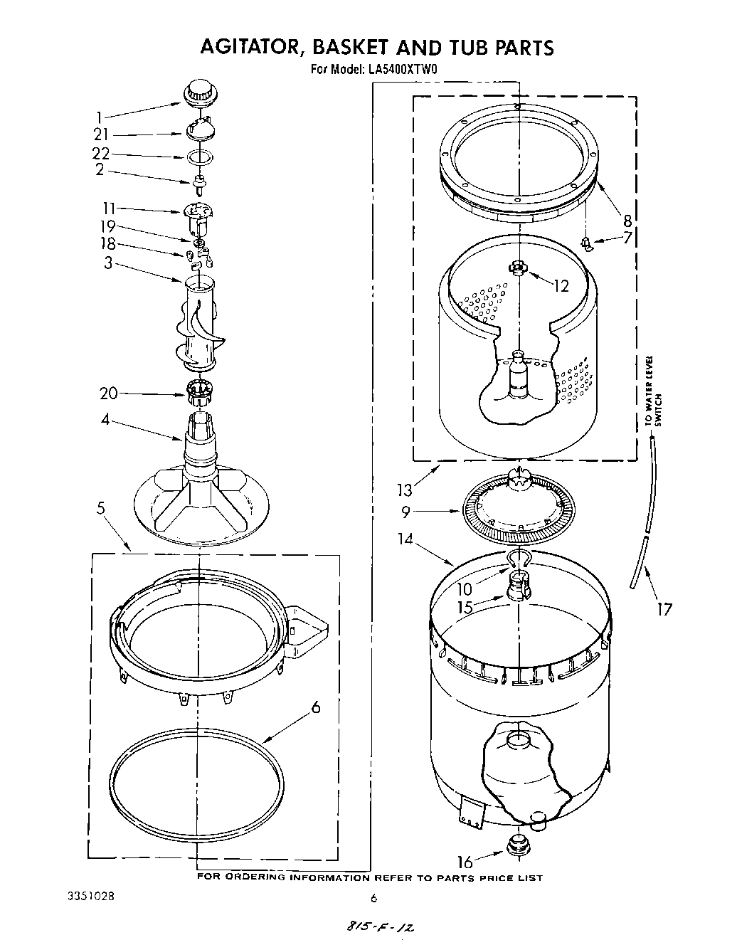04 - AGITATOR, BASKET AND TUB