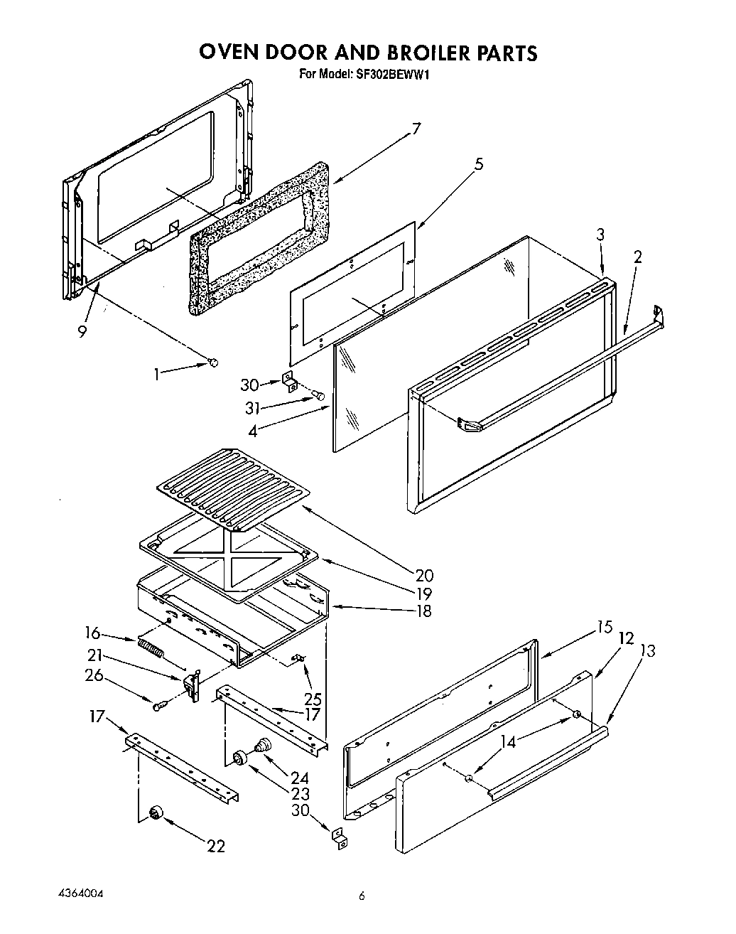 05 - OVEN DOOR AND BROILER