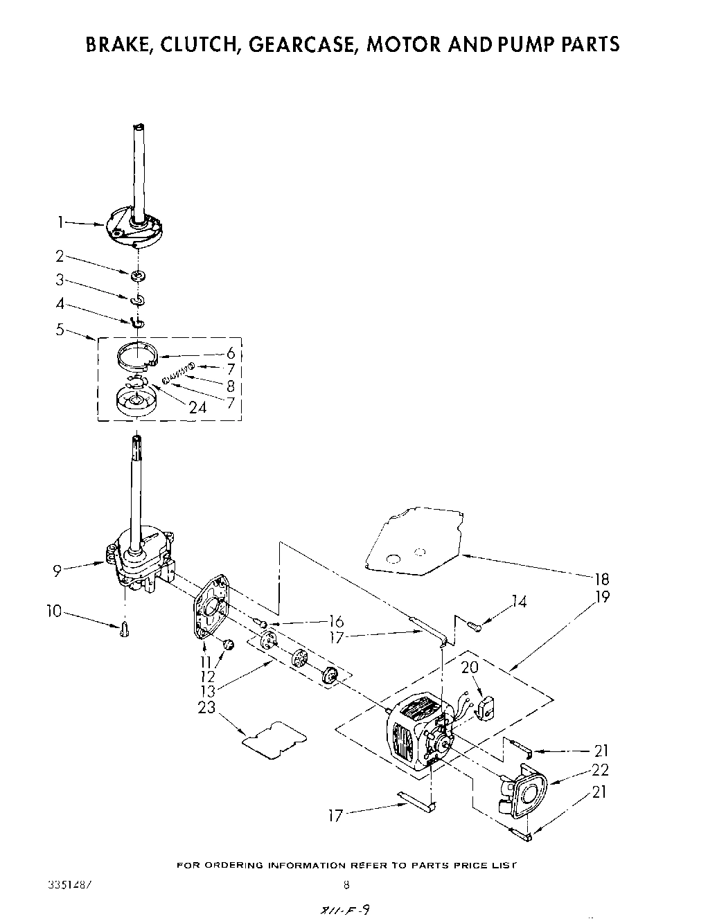06 - BRAKE, CLUTCH, GEARCASE, MOTOR AND PUMP