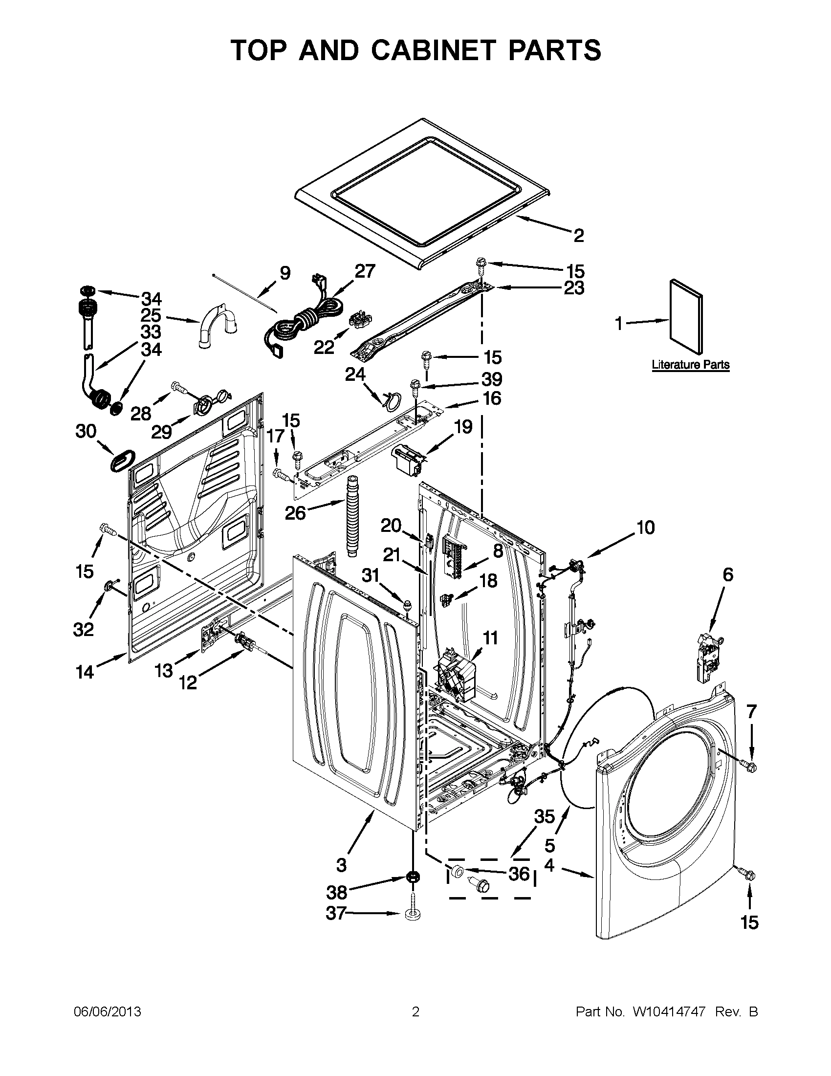 01 - TOP AND CABINET PARTS