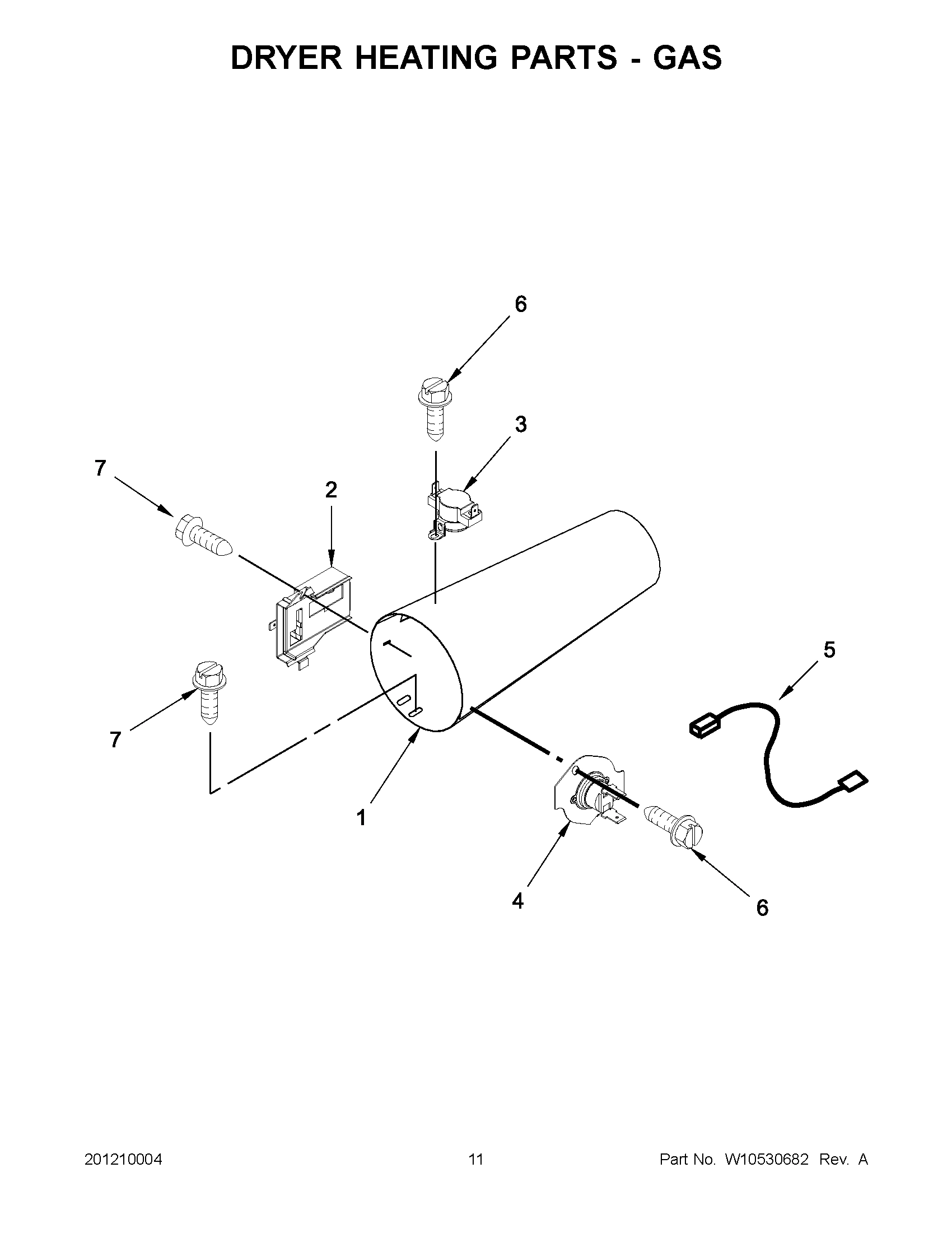 05 - DRYER HEATING PARTS - GAS