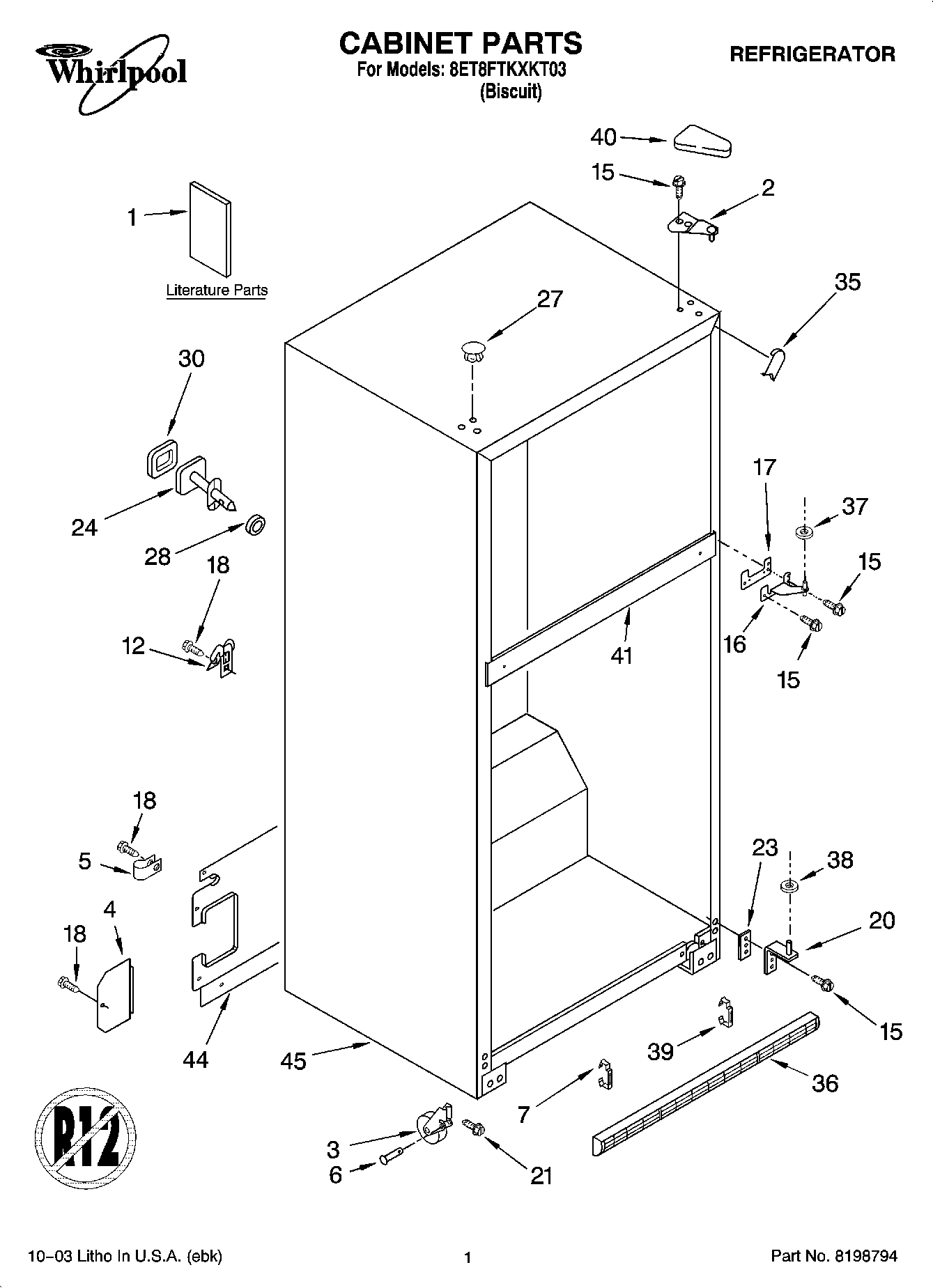 01 - CABINET PARTS