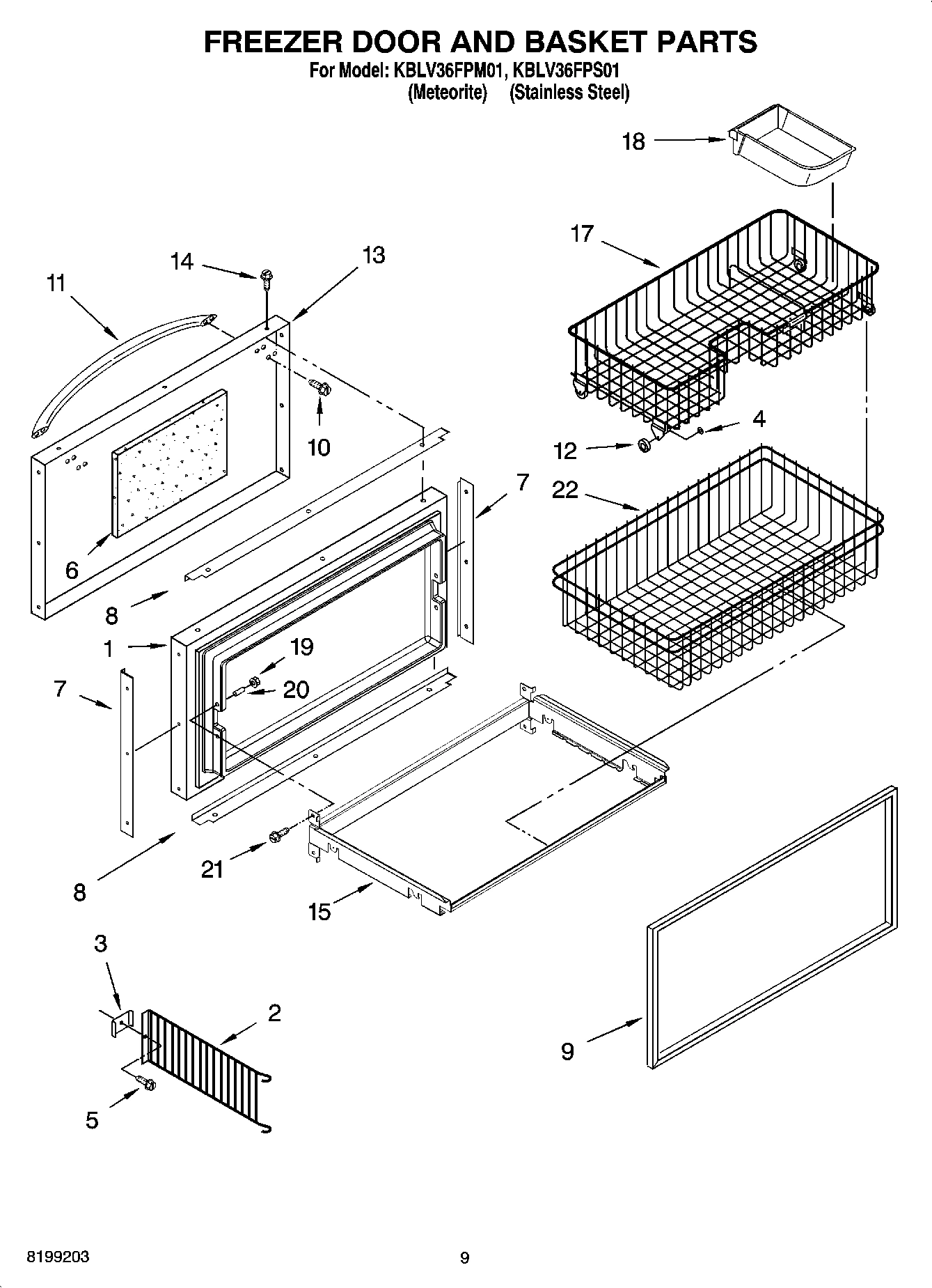 06 - FREEZER DOOR AND BASKET PARTS