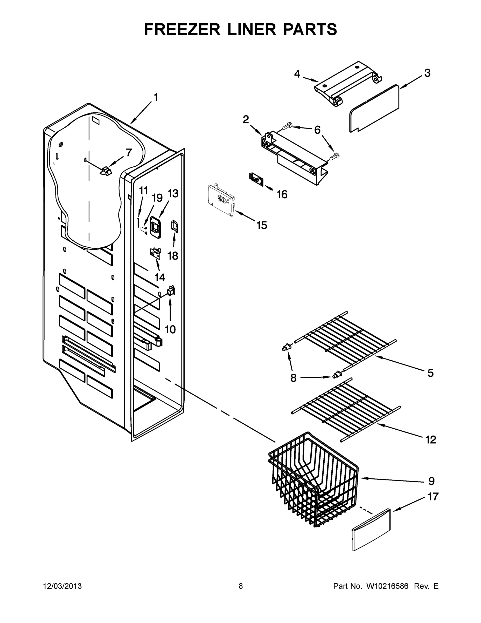 05 - FREEZER LINER PARTS
