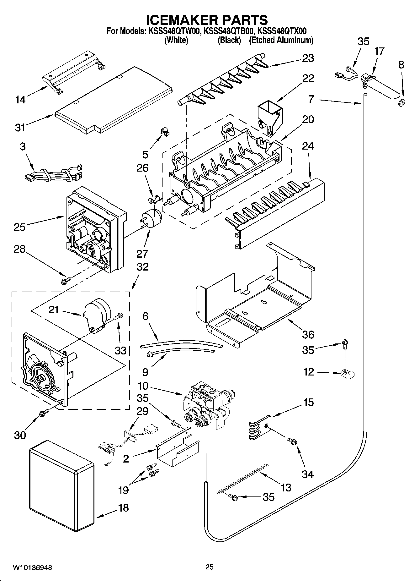 15 - ICEMAKER PARTS
