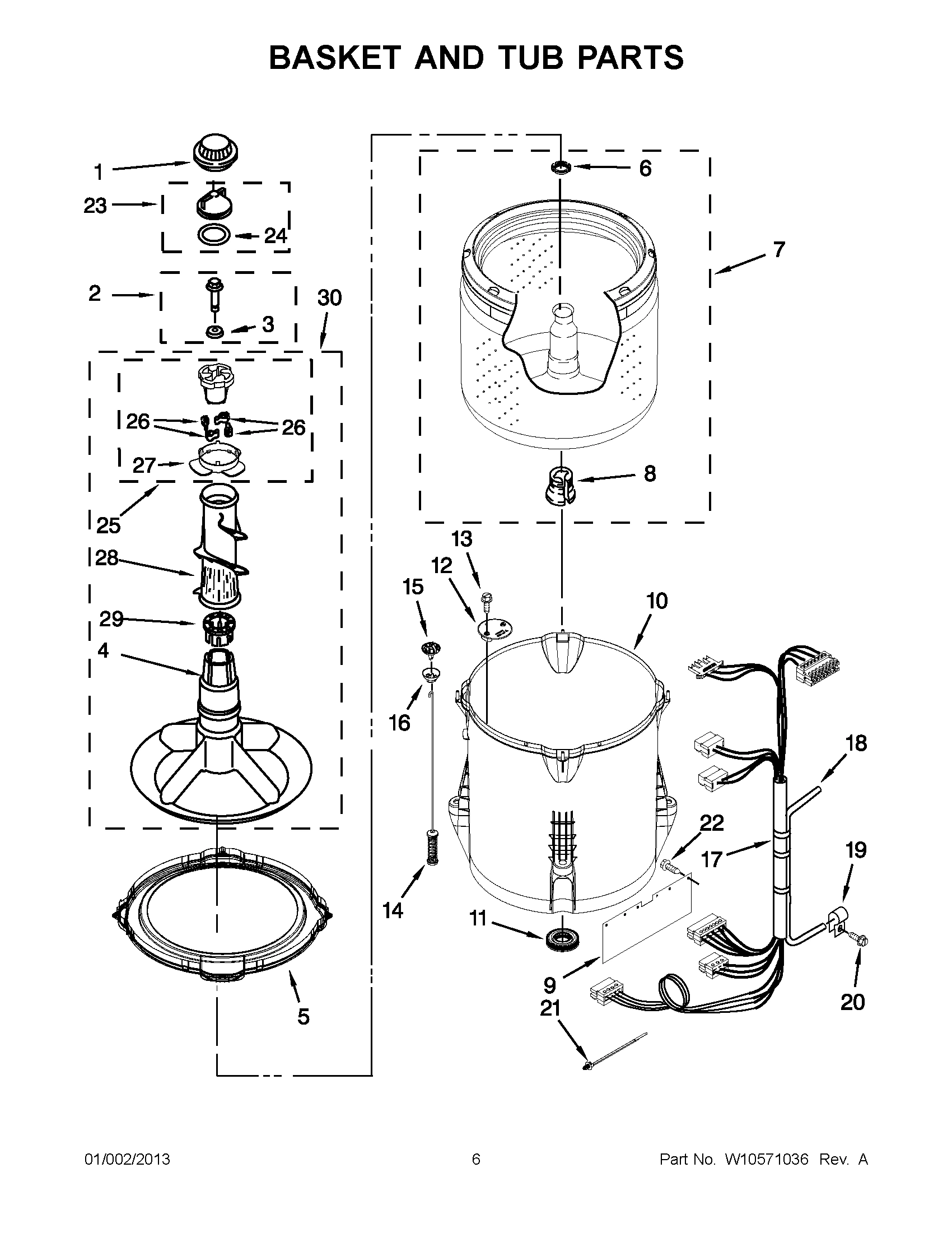 03 - BASKET AND TUB PARTS