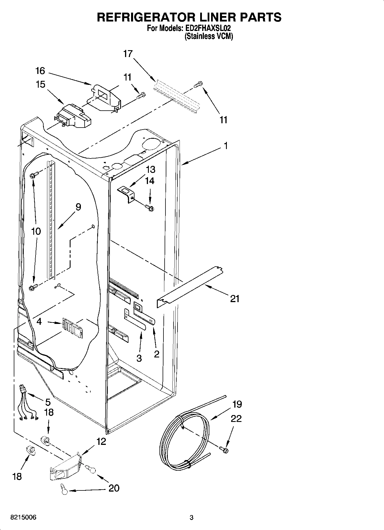 02 - REFRIGERATOR LINER PARTS