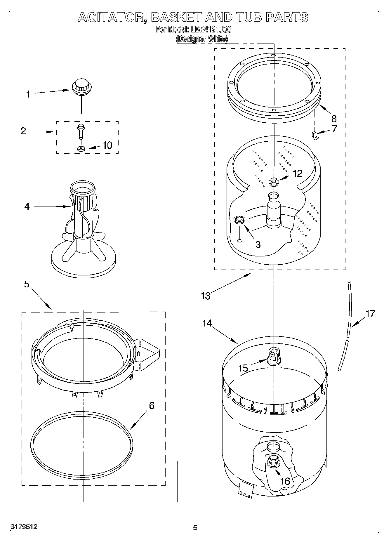 03 - AGITATOR, BASKET AND TUB