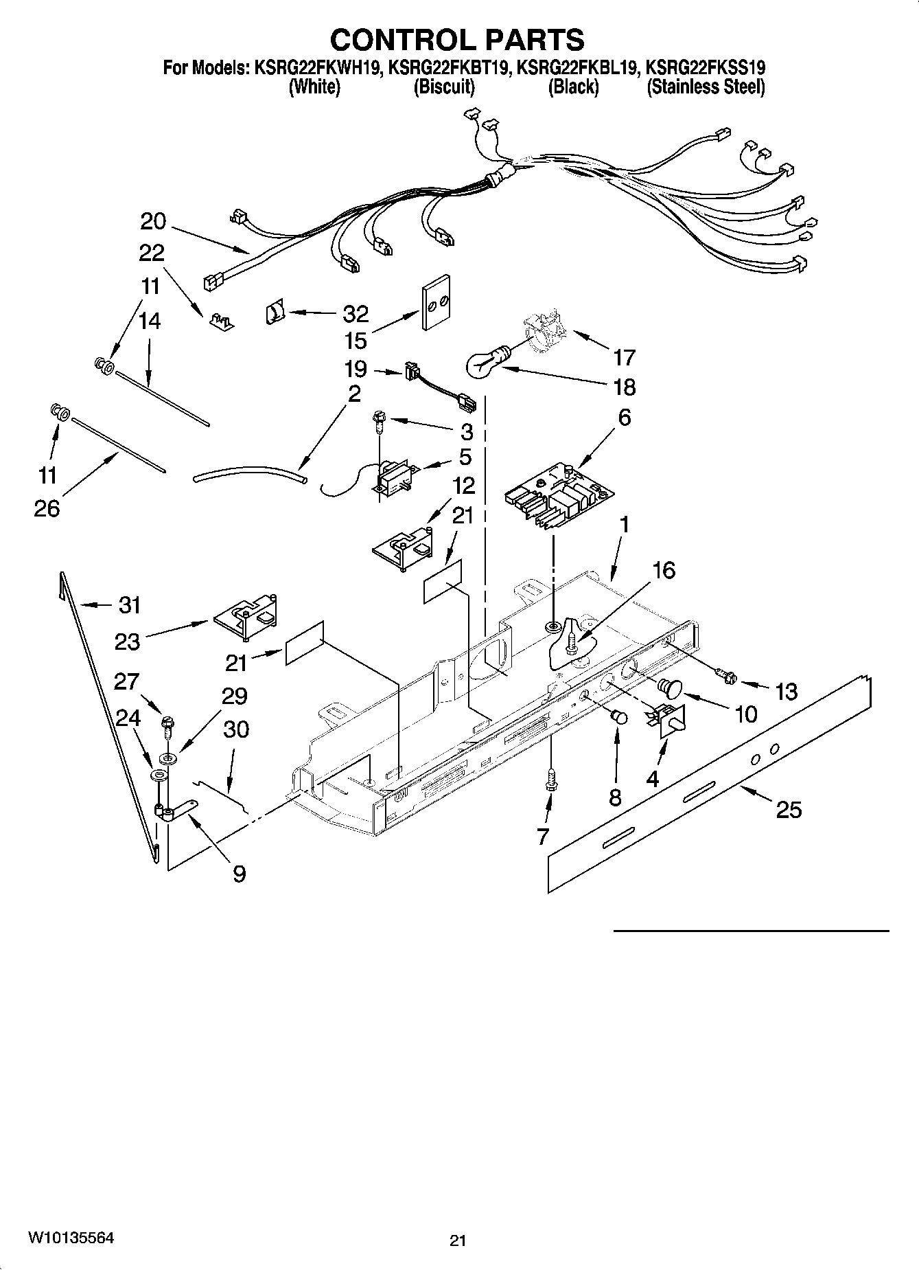 12 - CONTROL PARTS, OPTIONAL PARTS (NOT INCLUDED)