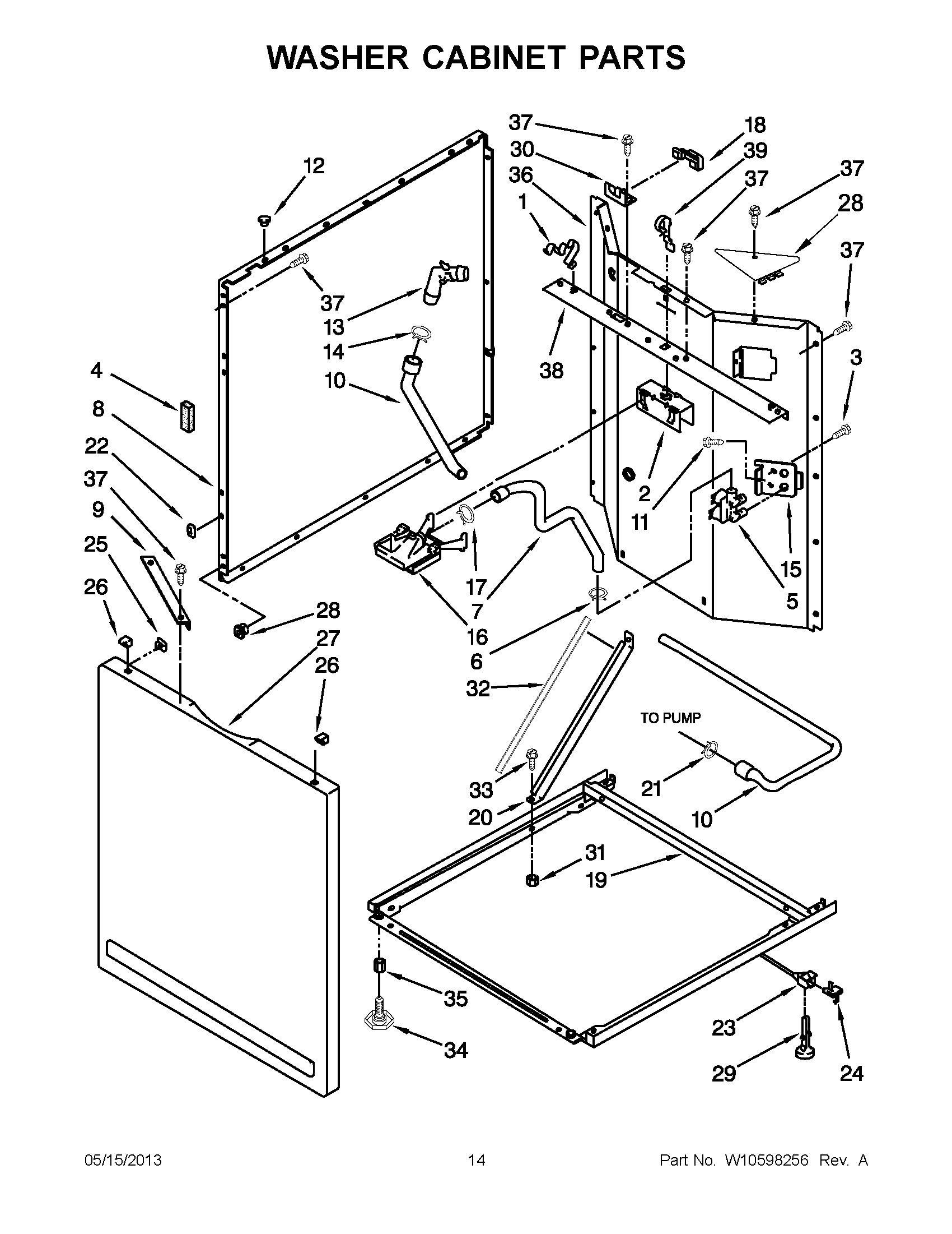 07 - WASHER CABINET PARTS