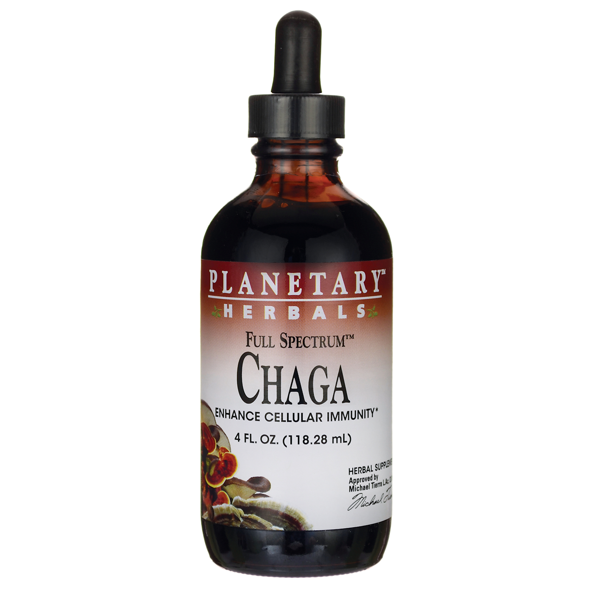 Planetary Herbals Full Spectrum Chaga Vitamin | 4 fl oz Liquid | Herbs and Supplements