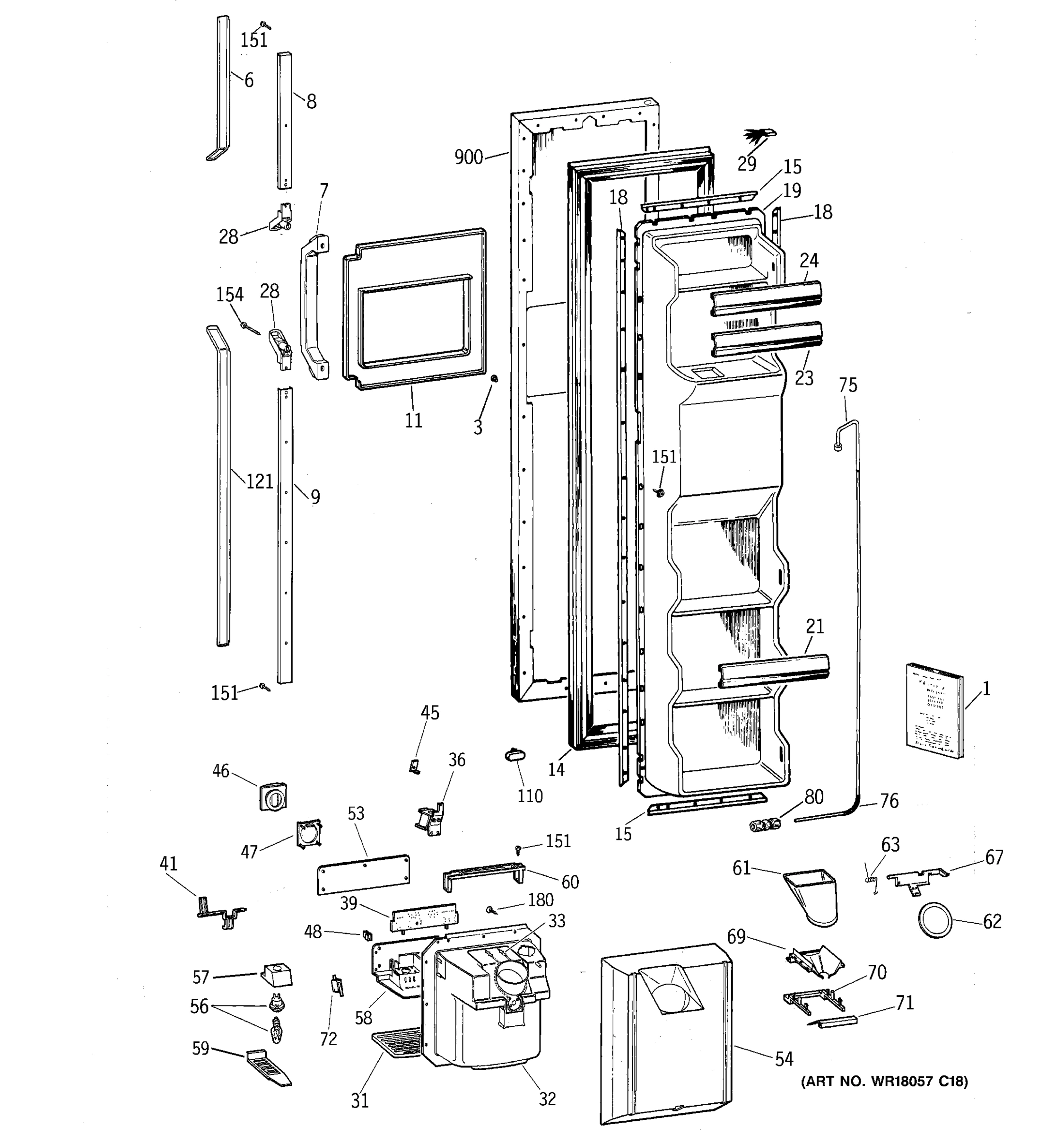 FREEZER DOOR