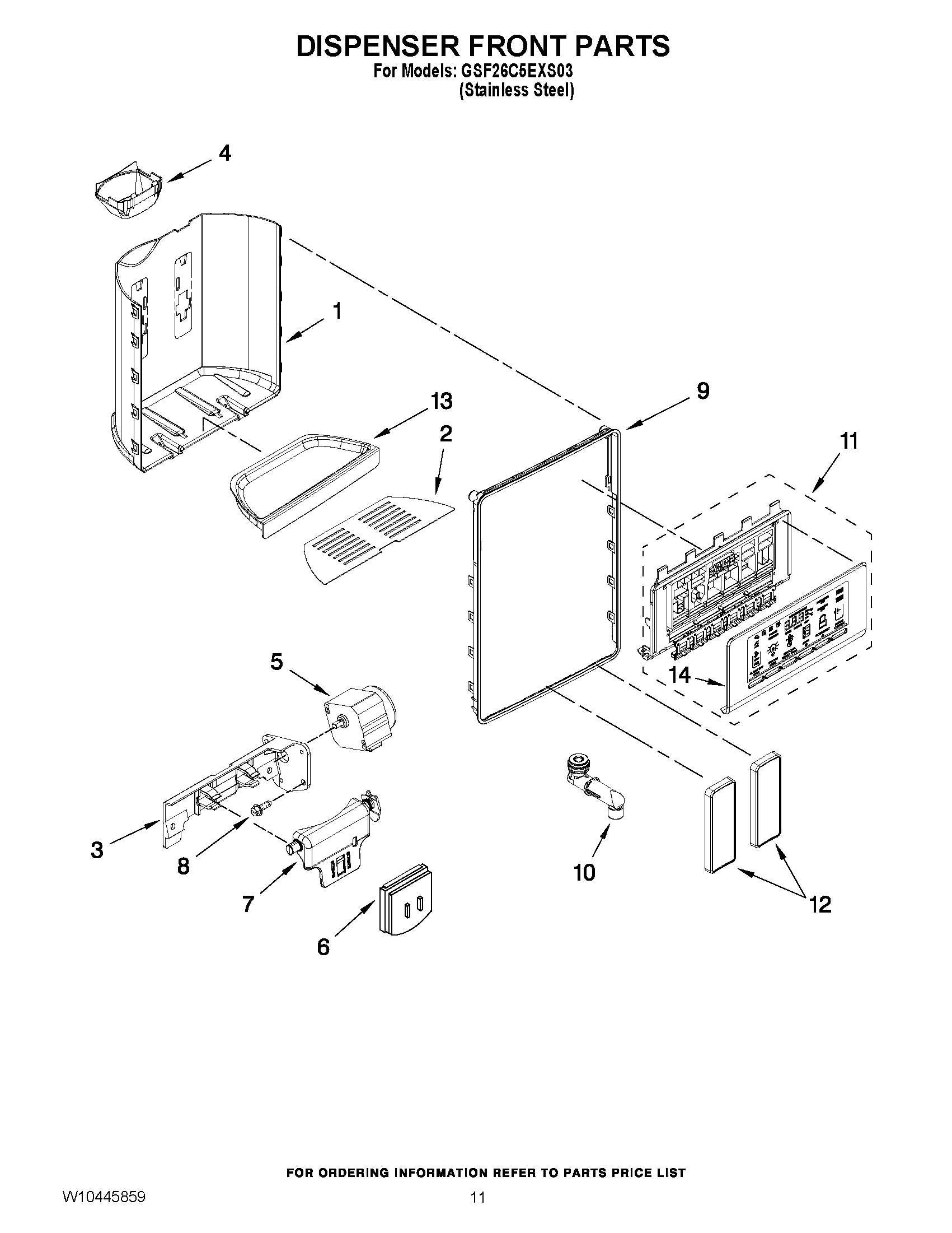 08 - DISPENSER FRONT PARTS
