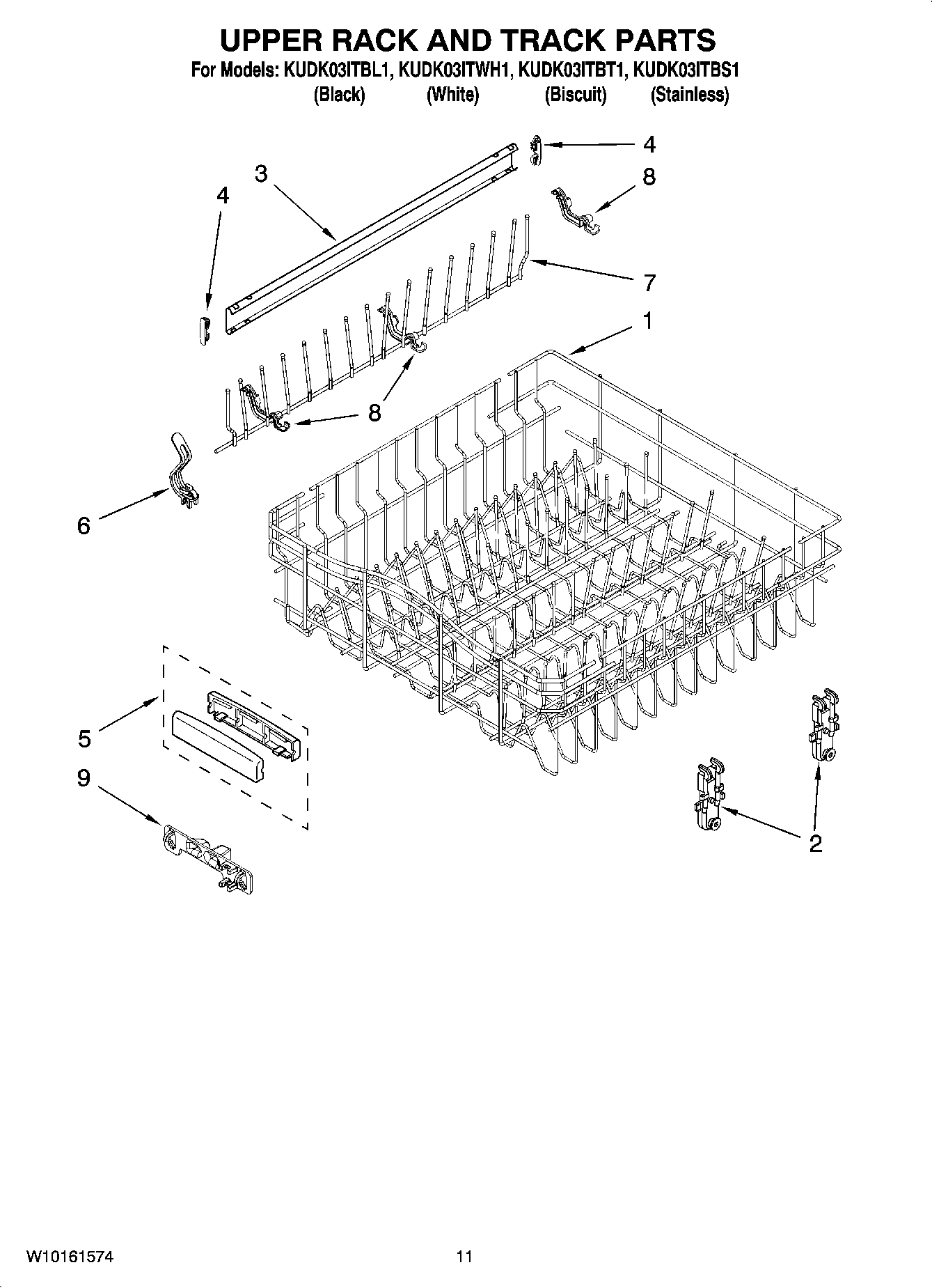 09 - UPPER RACK AND TRACK PARTS