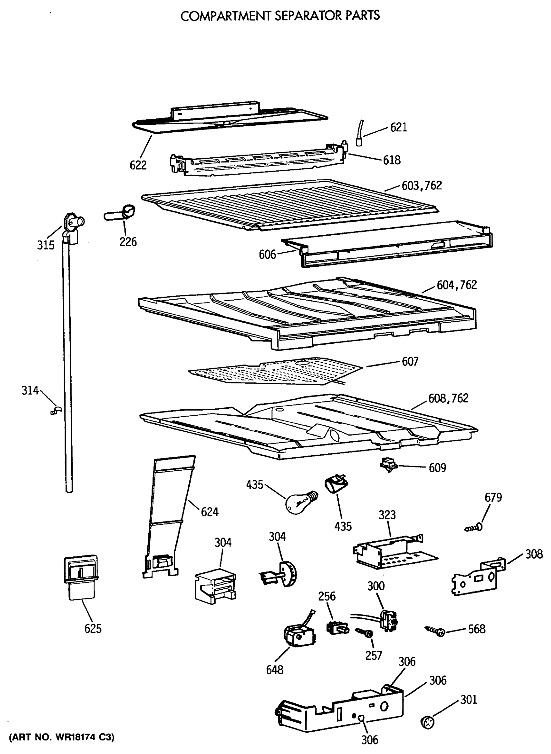 COMPARTMENT SEPARATOR PARTS