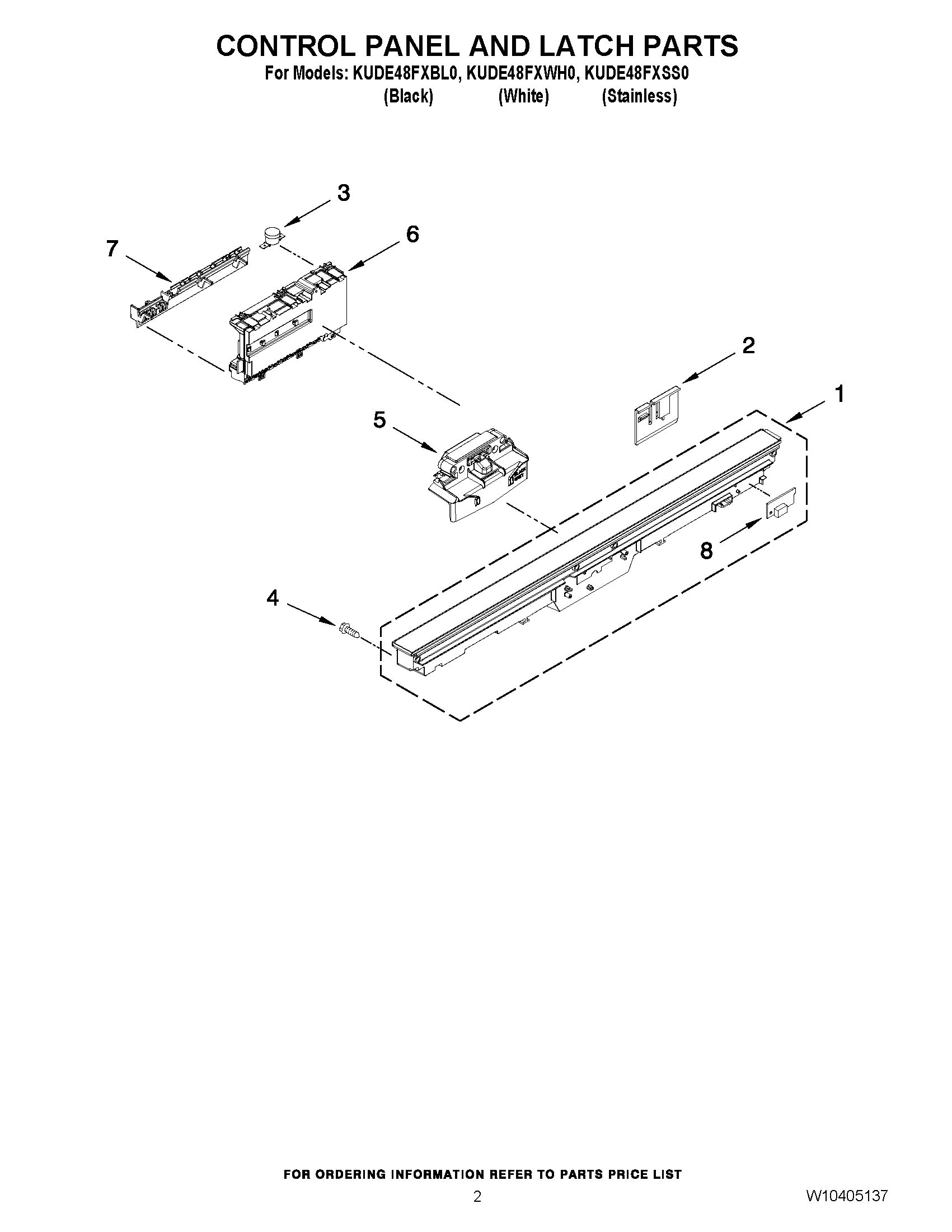 02 - CONTROL PANEL AND LATCH PARTS