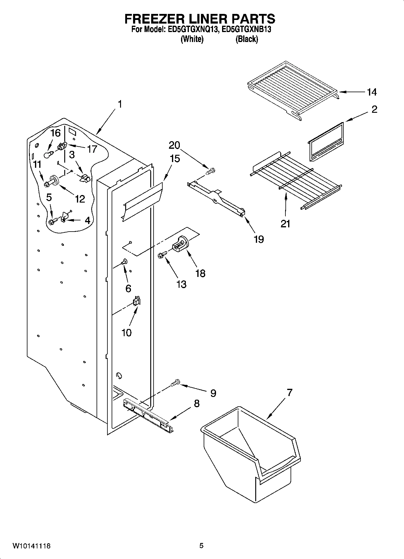 04 - FREEZER LINER PARTS