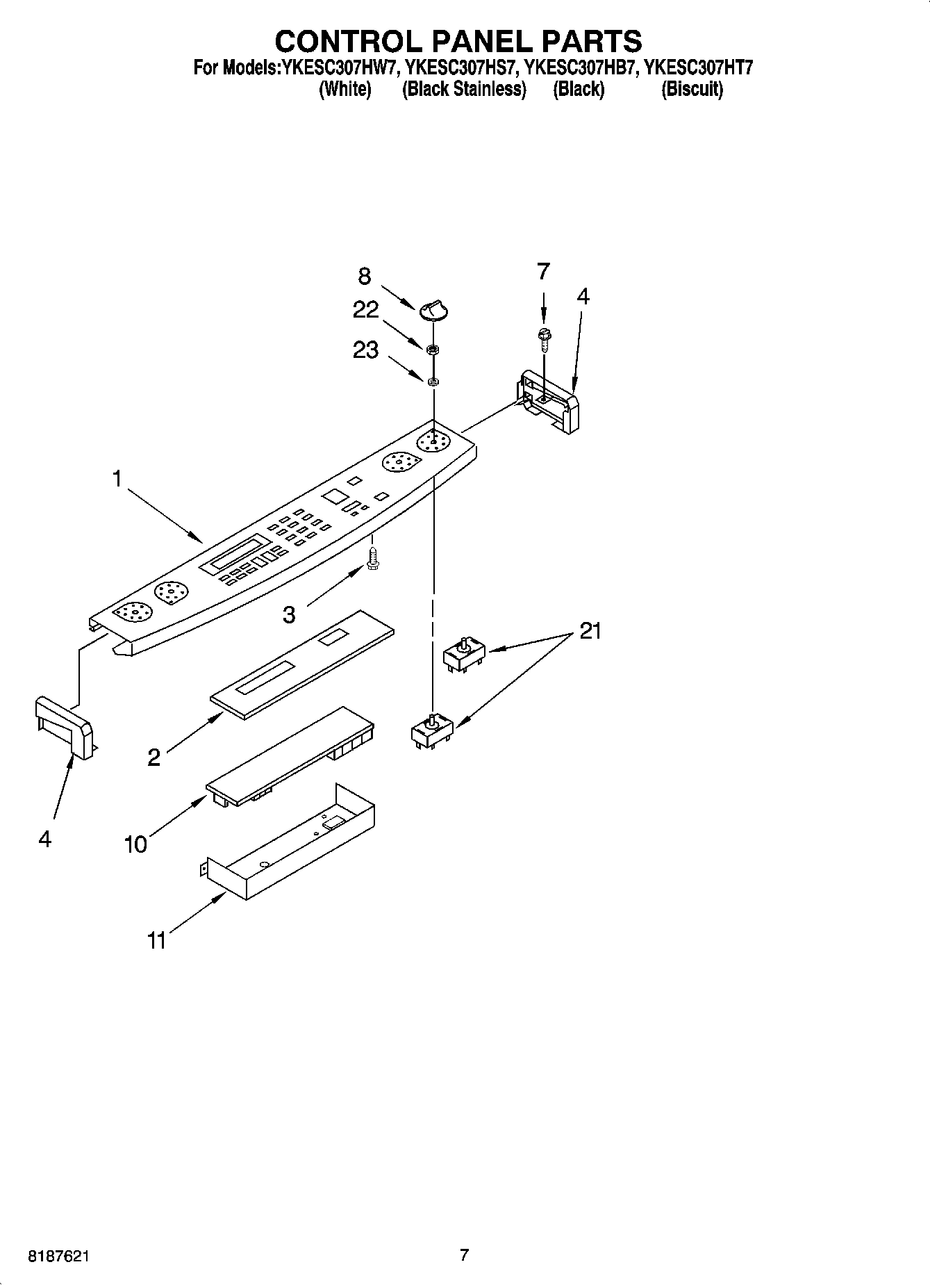 04 - CONTROL PANEL PARTS