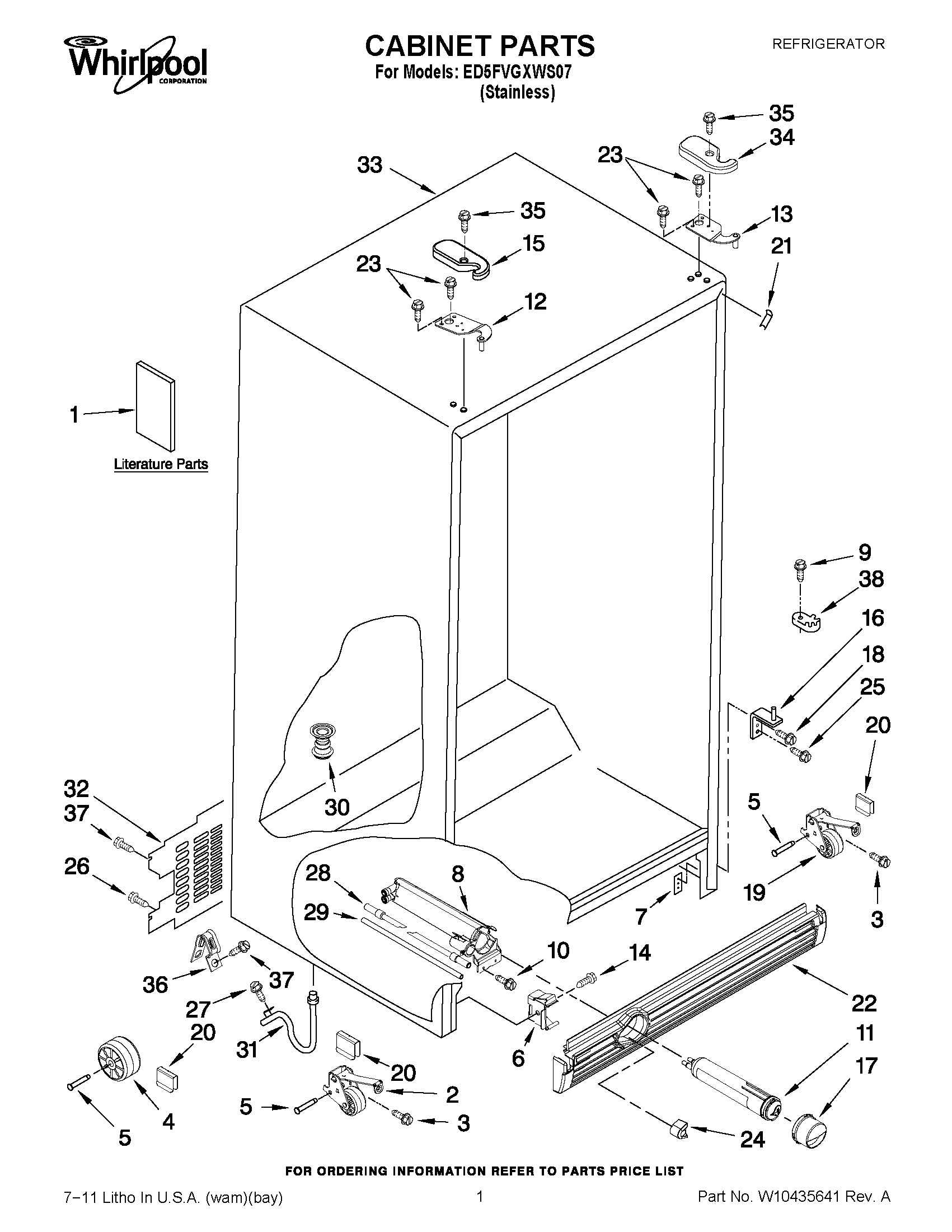 01 - CABINET PARTS