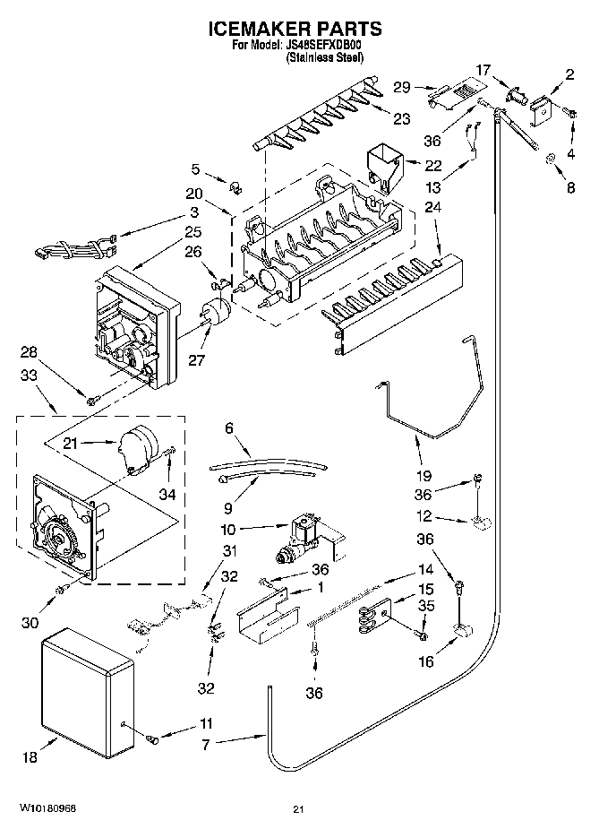 13 - ICEMAKER PARTS