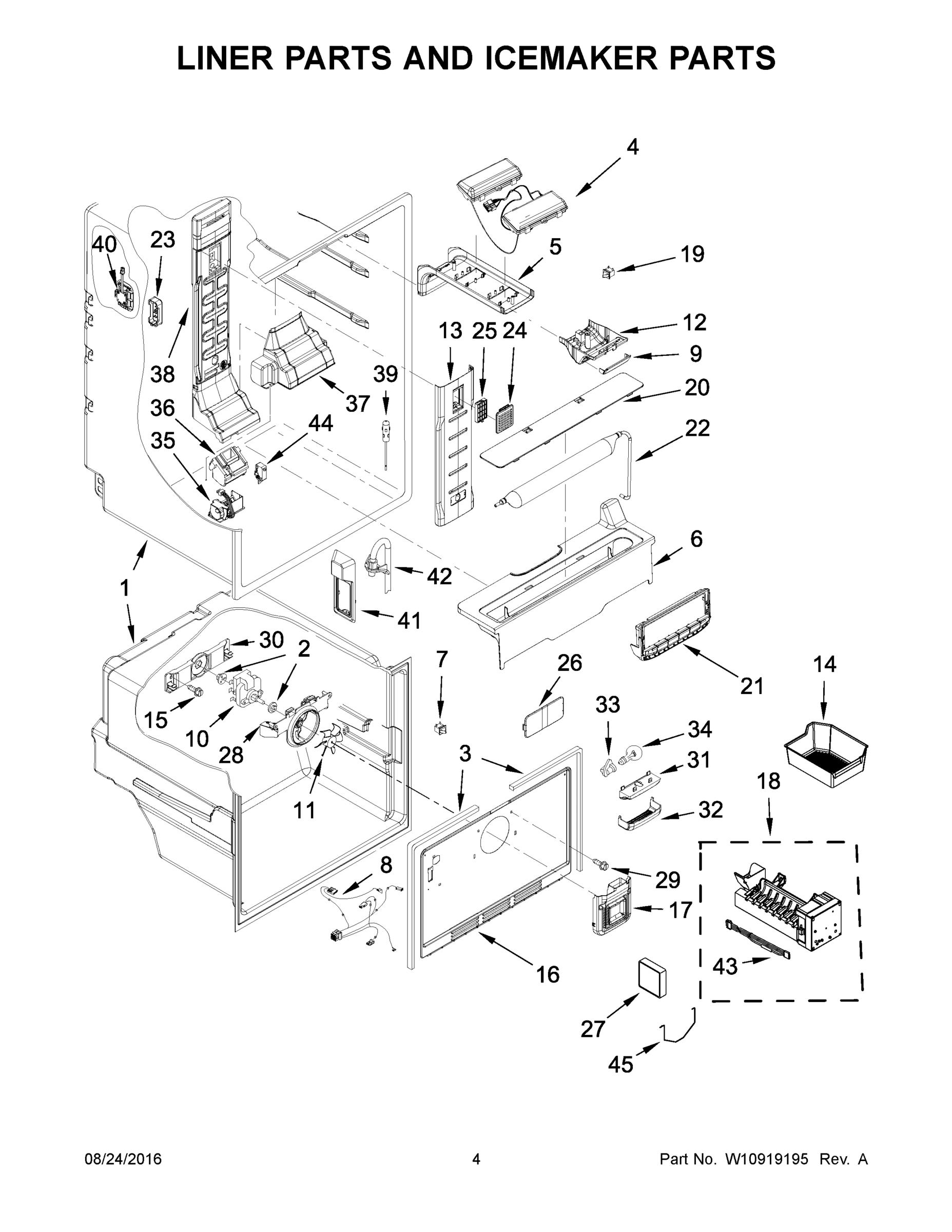 03 - LINER AND ICEMAKER PARTS