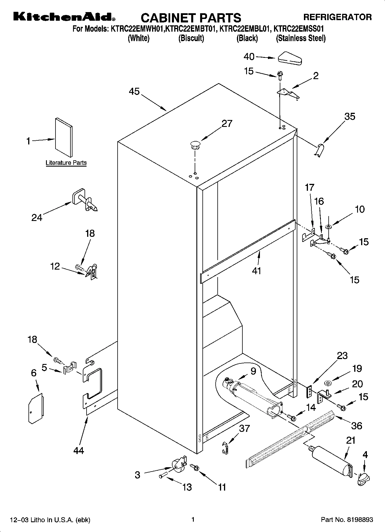 01 - CABINET PARTS