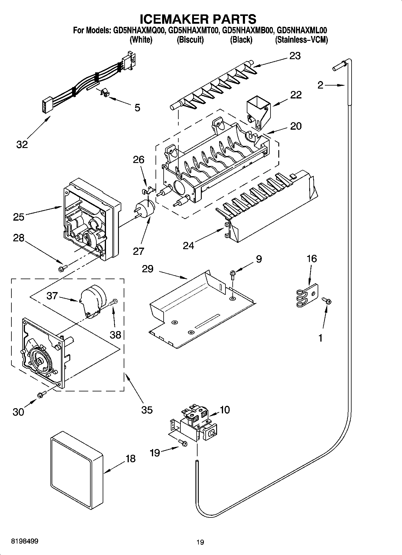 12 - ICEMAKER PARTS