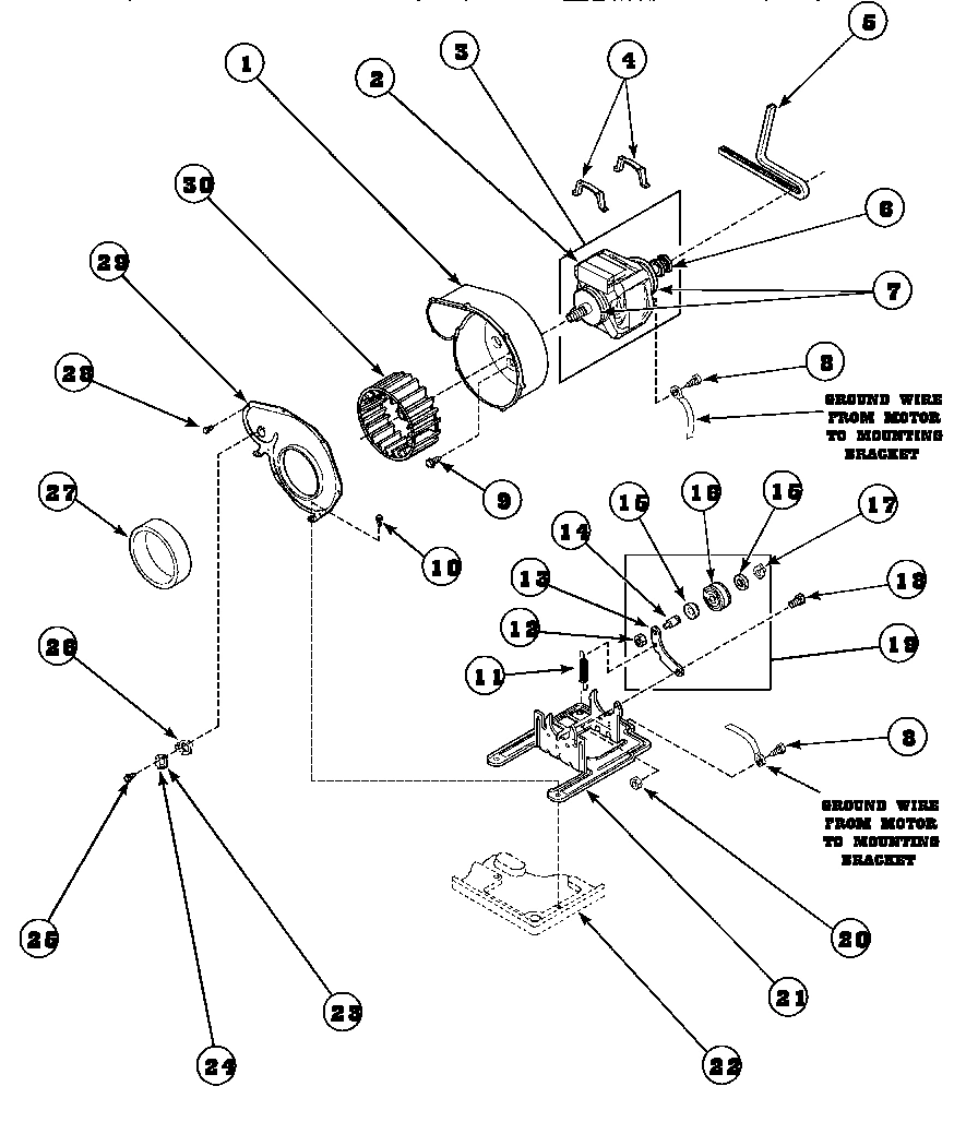 16 - MOTOR, EXHAUST FAN AND BELT