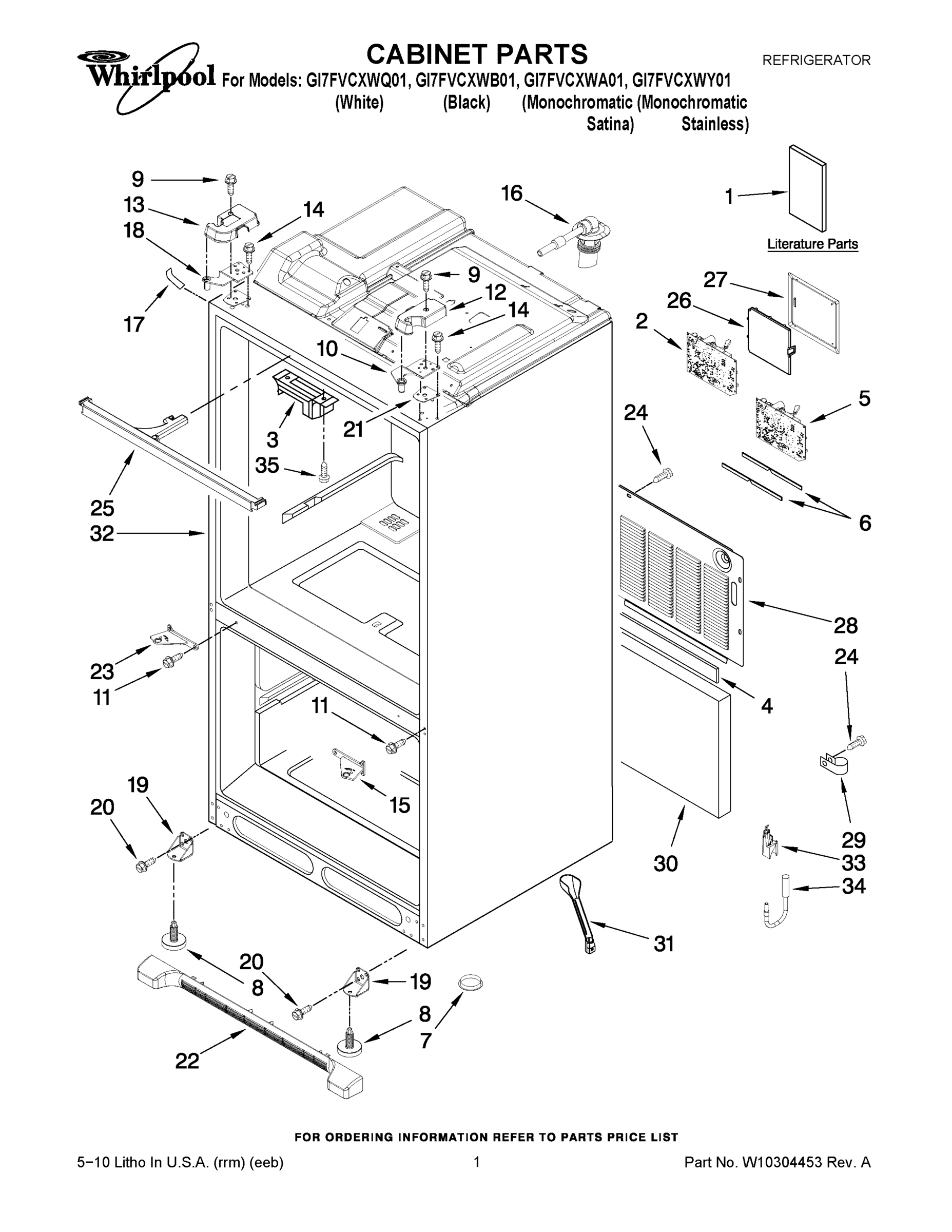01 - CABINET PARTS