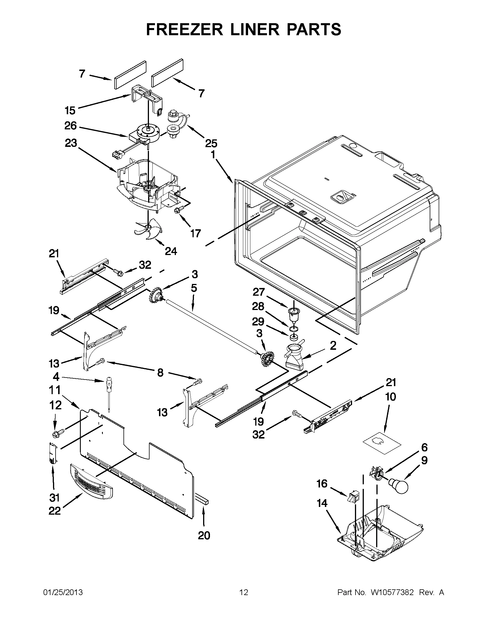 06 - FREEZER LINER PARTS