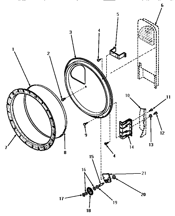 10 - REAR BLKHD, FELT SEAL & CYLINDER ROLLER