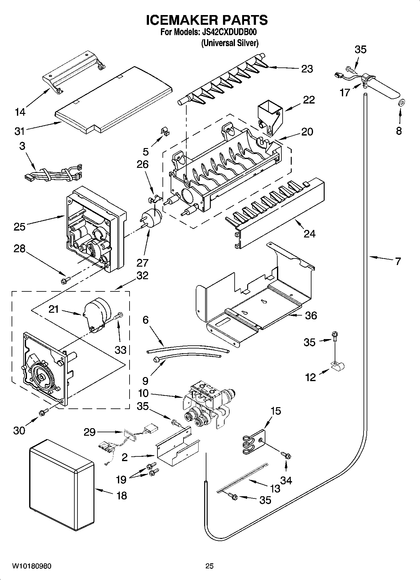 15 - ICEMAKER PARTS