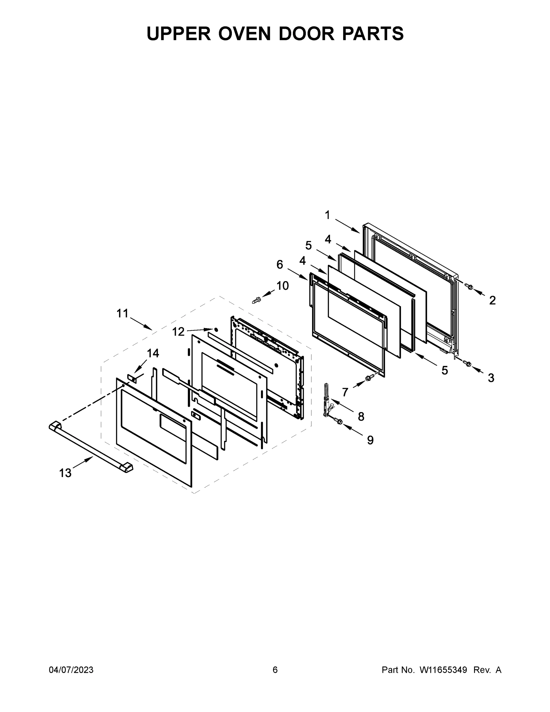 04 - UPPER OVEN DOOR PARTS