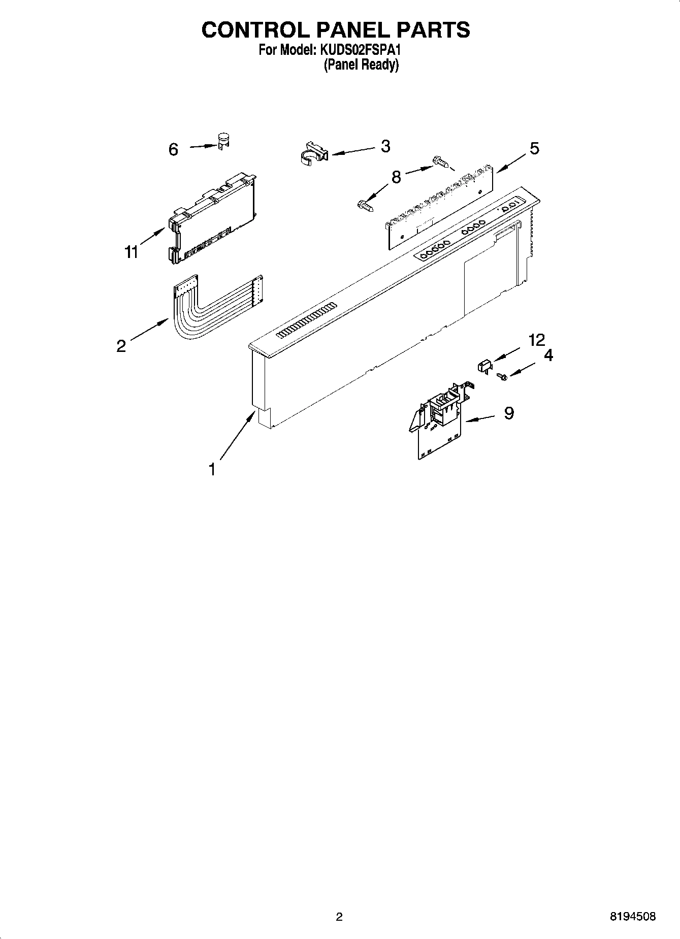 02 - CONTROL PANEL PARTS