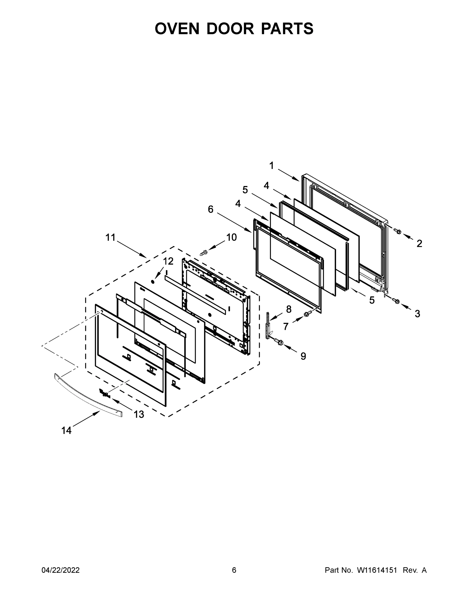 04 - OVEN DOOR PARTS